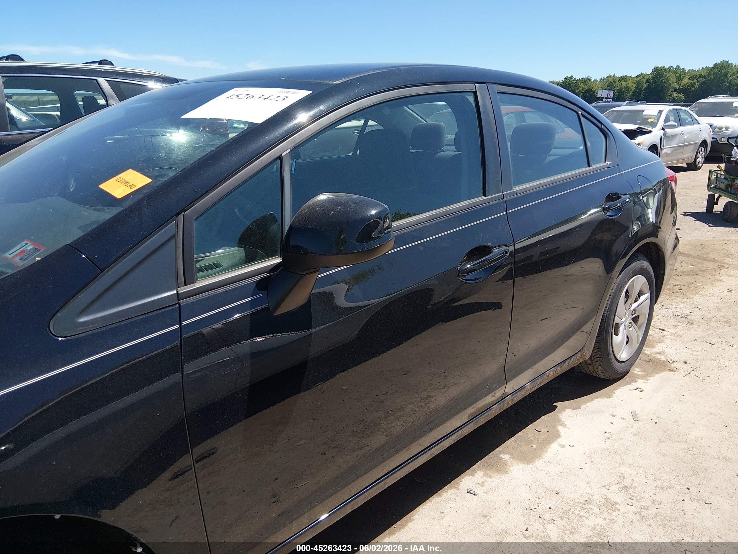 2013 Honda Civic Lx Черный vin: 19XFB2E57DE069964