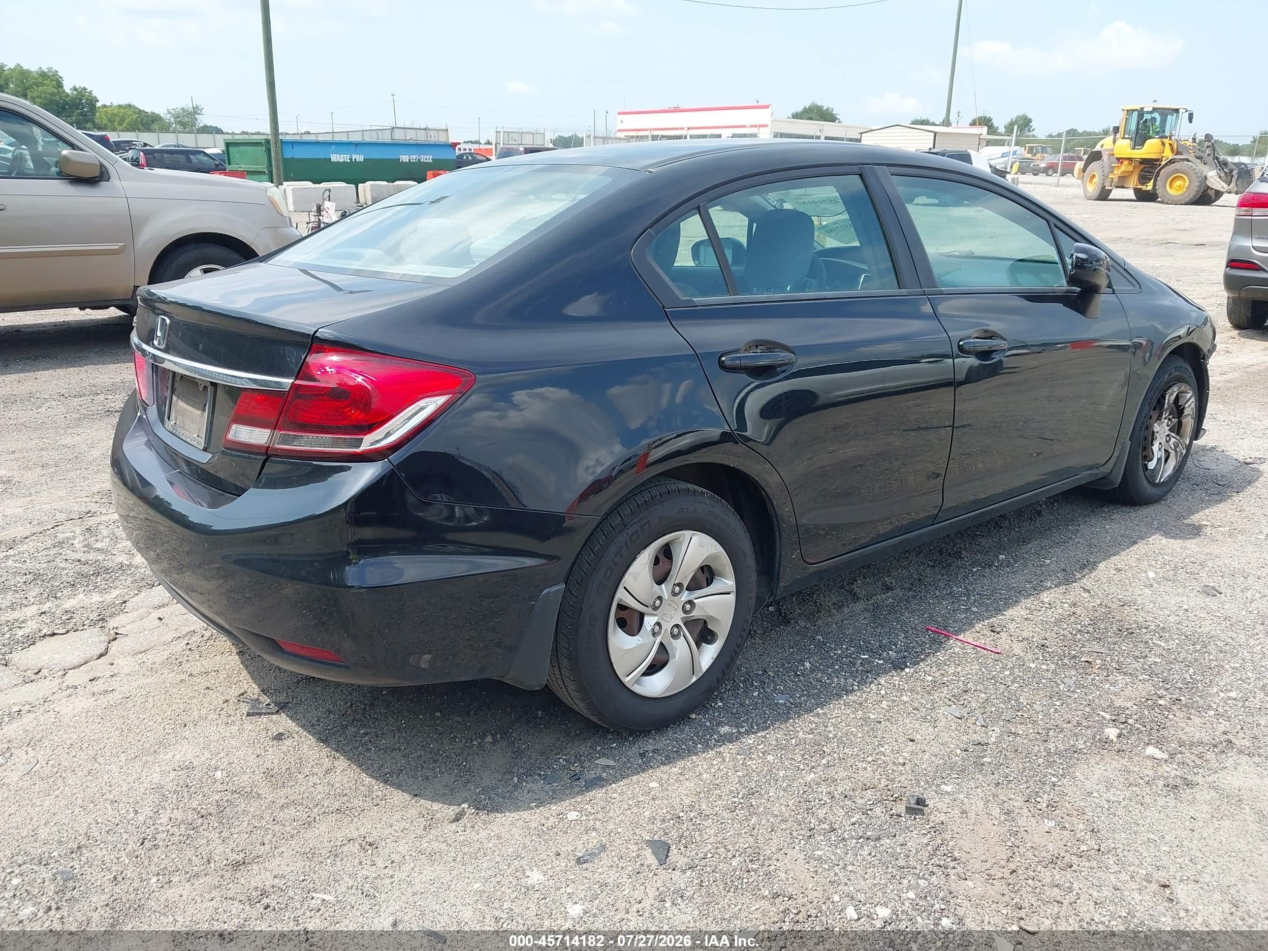 2014 Honda Civic Lx Black vin: 19XFB2E57EE026565
