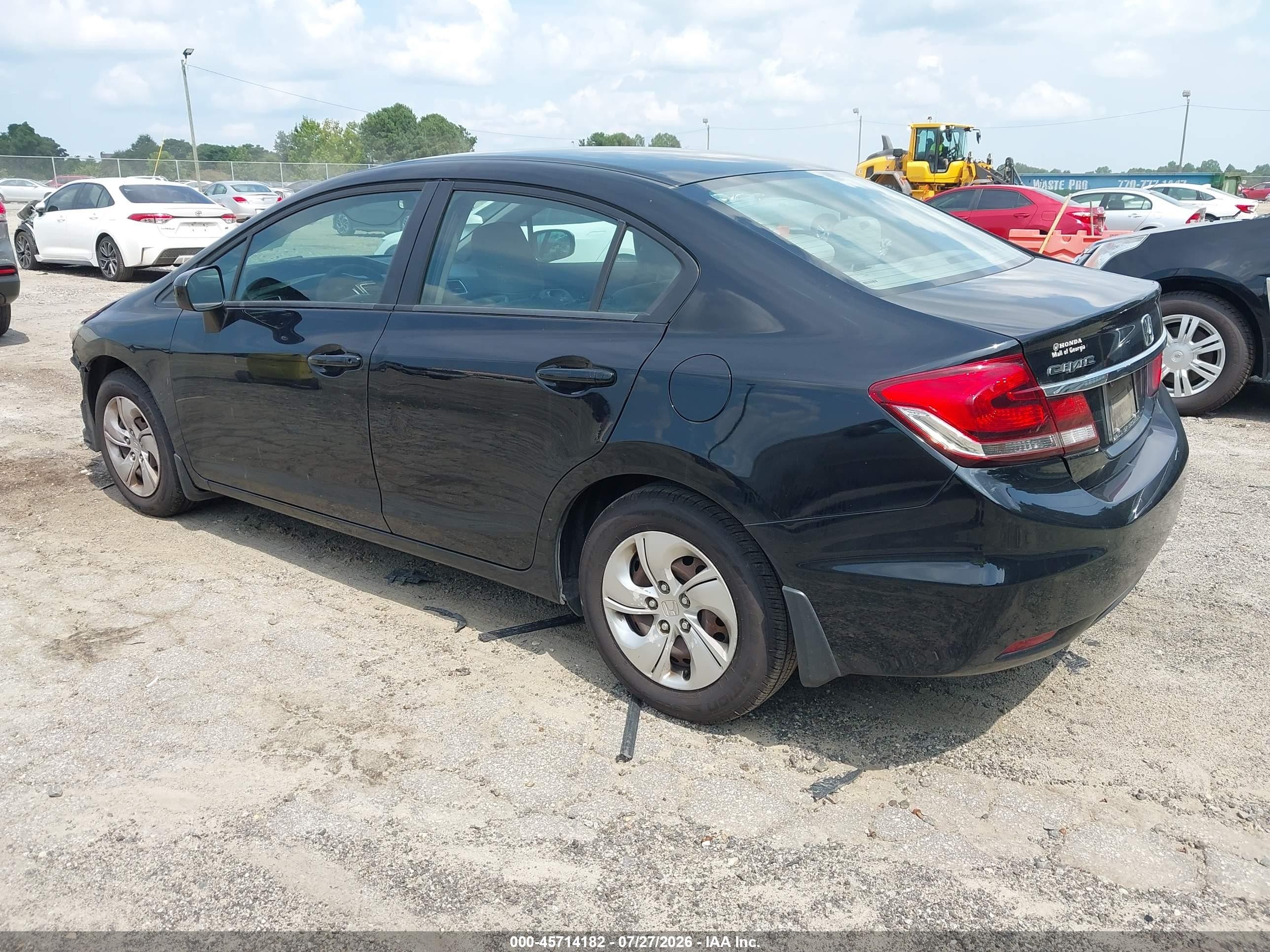 2014 Honda Civic Lx Black vin: 19XFB2E57EE026565