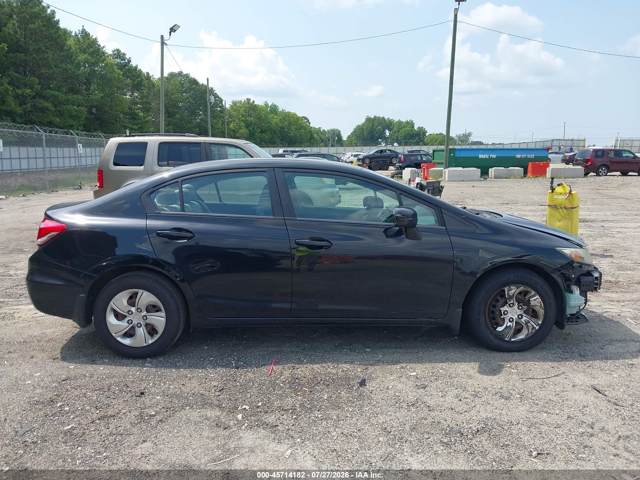 2014 Honda Civic Lx Black vin: 19XFB2E57EE026565