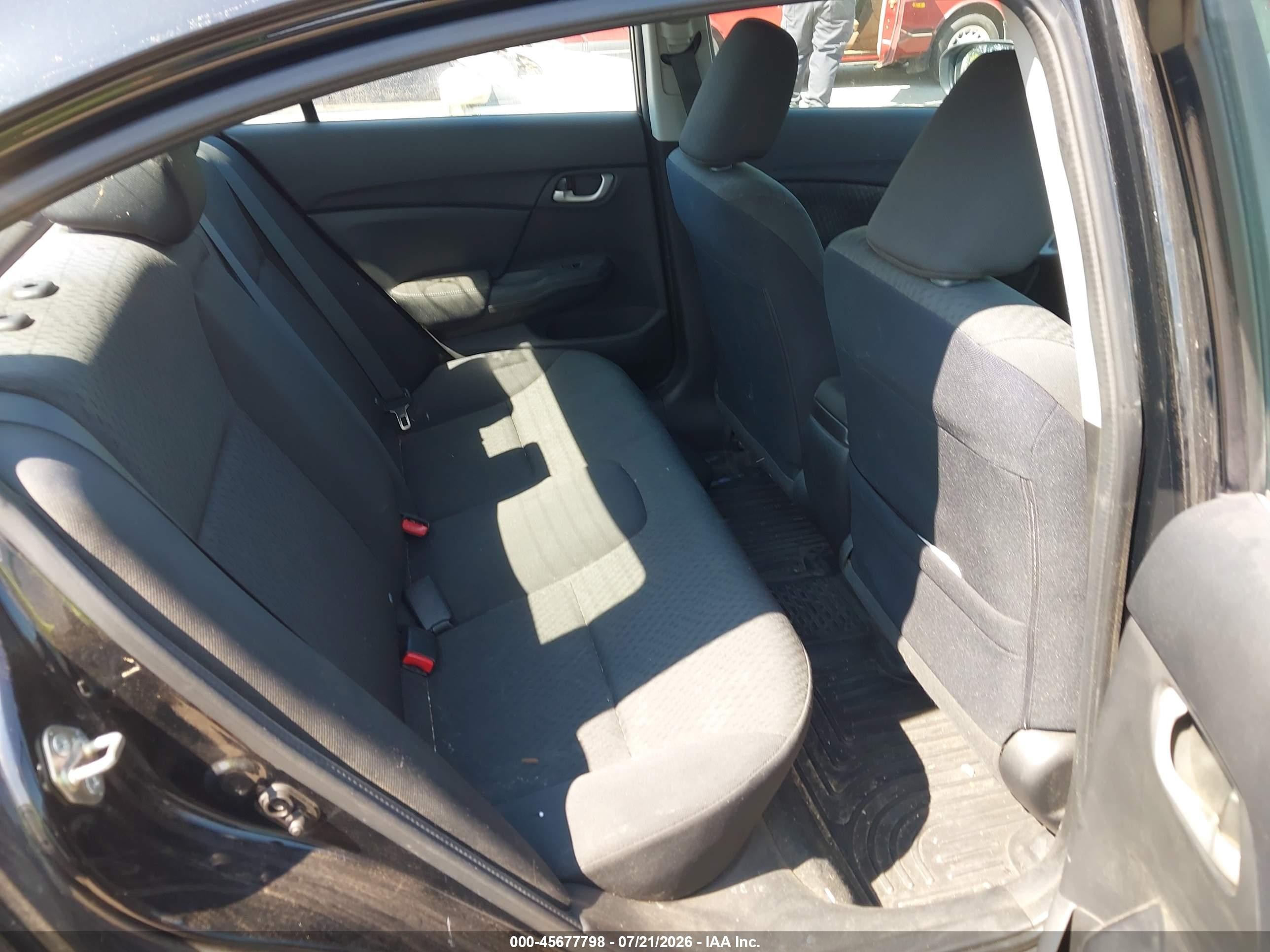 2014 Honda Civic Lx Black vin: 19XFB2E57EE078732