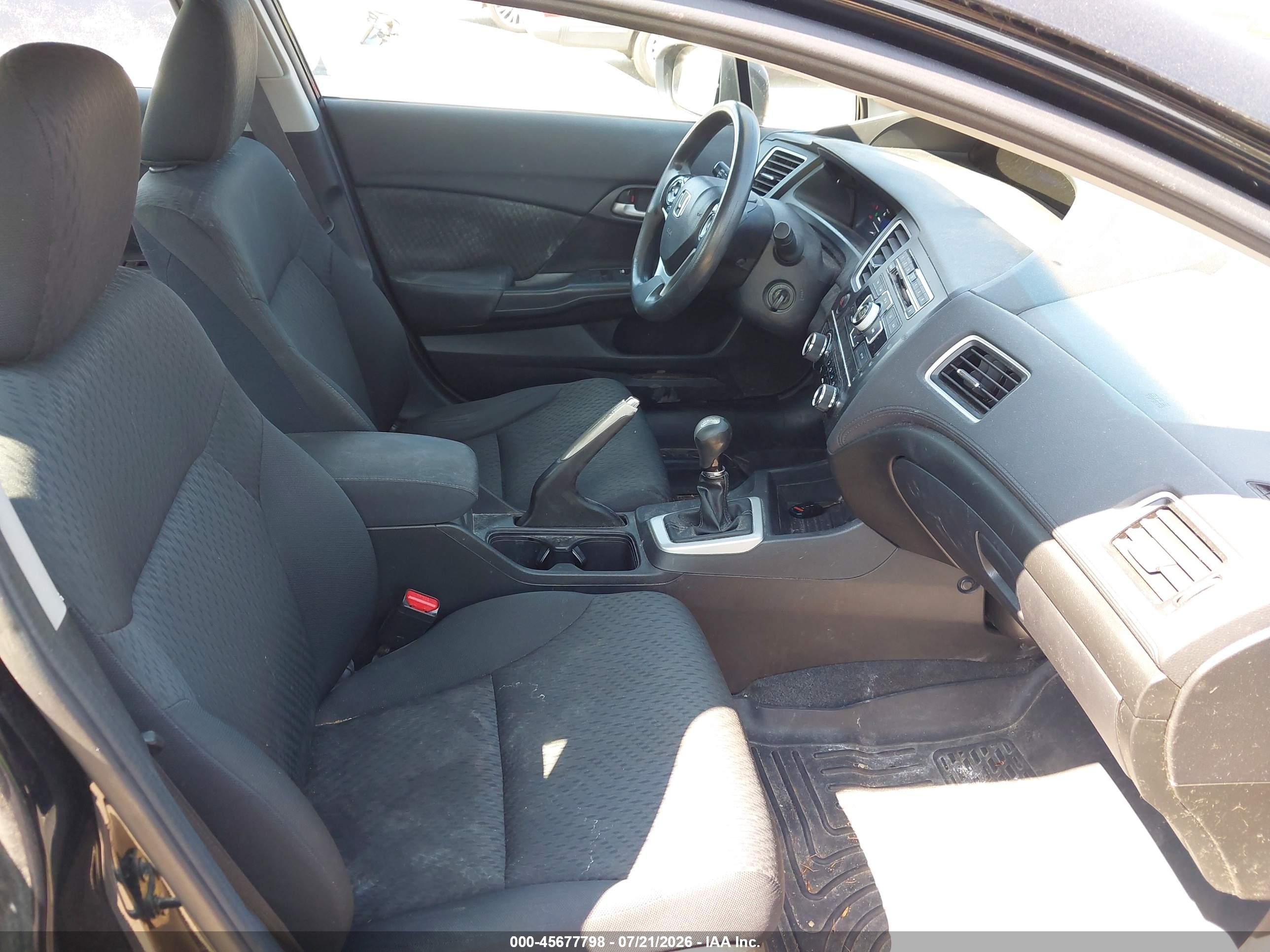 2014 Honda Civic Lx Black vin: 19XFB2E57EE078732