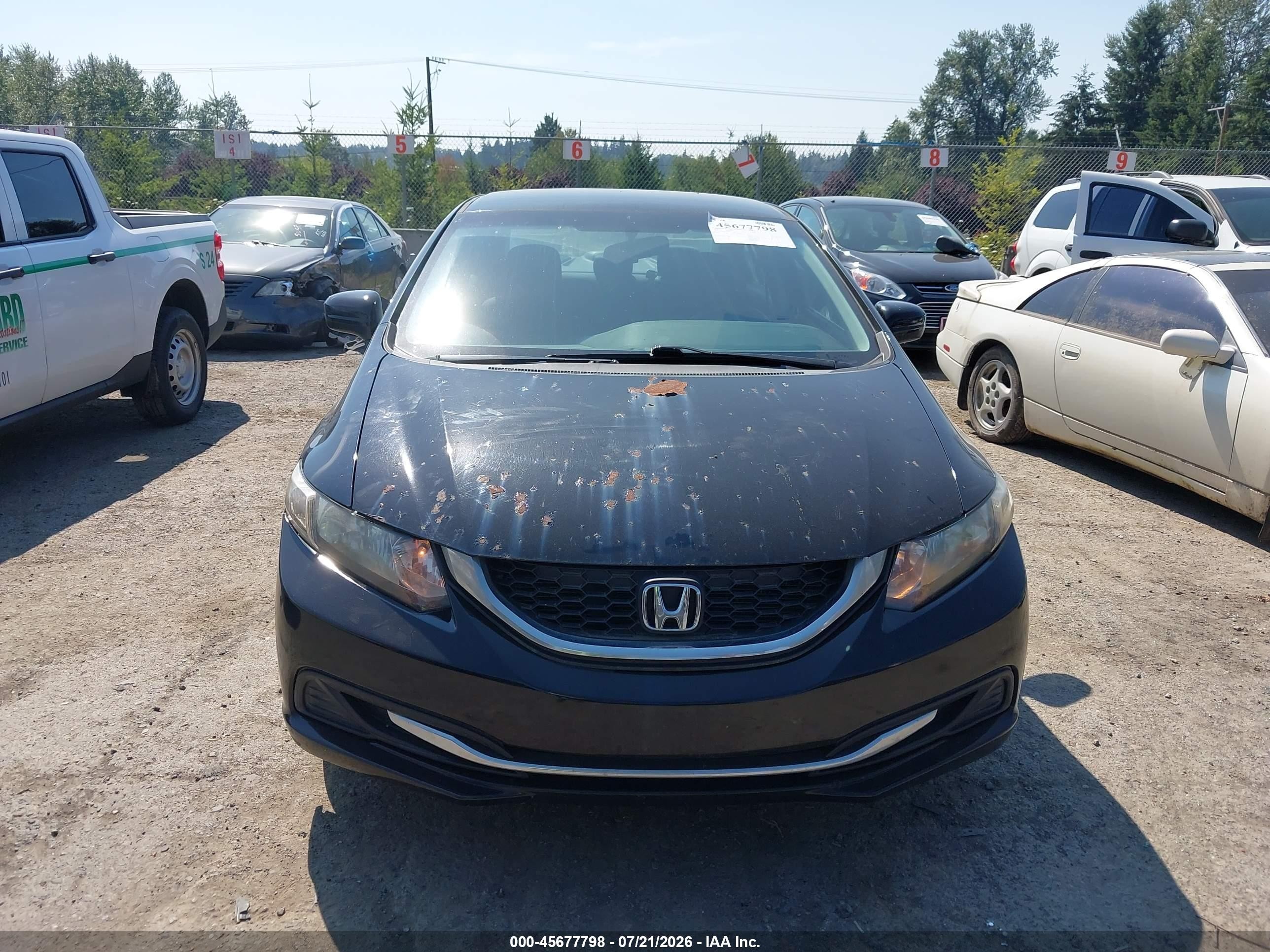 2014 Honda Civic Lx Black vin: 19XFB2E57EE078732