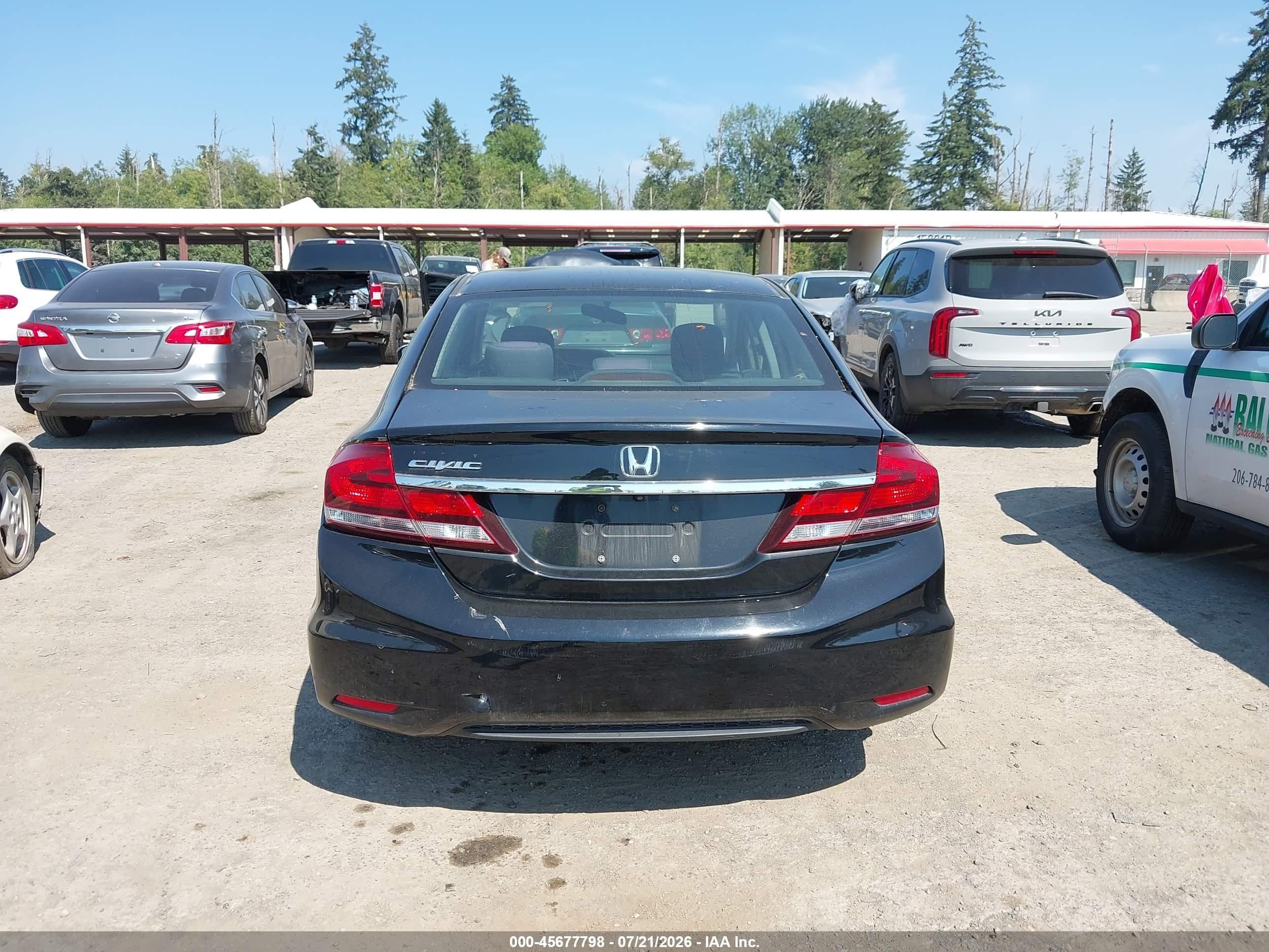 2014 Honda Civic Lx Black vin: 19XFB2E57EE078732