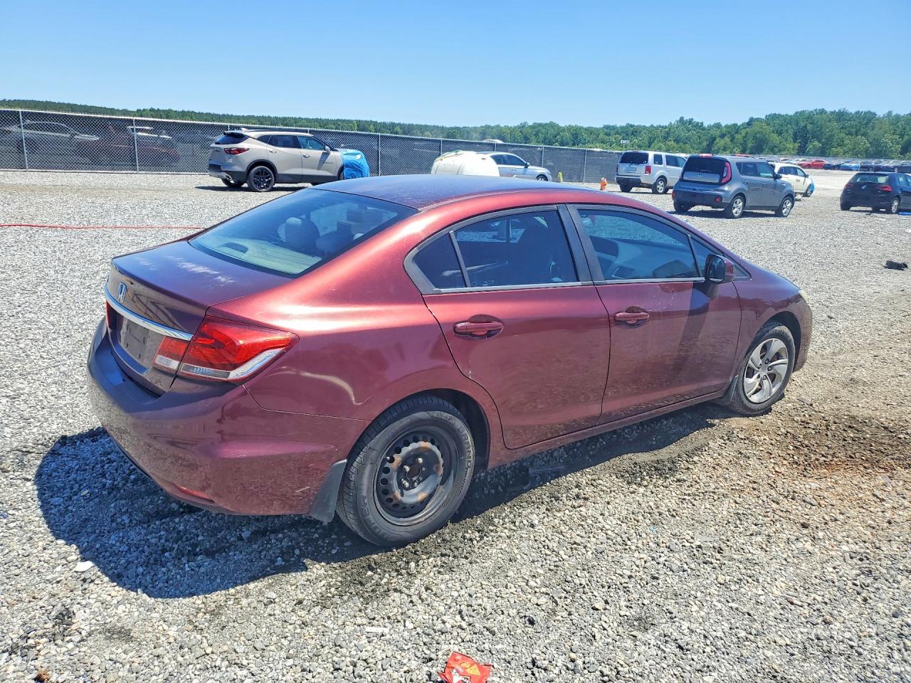 2013 Honda Civic Lx Burgundy vin: 19XFB2E58DE013984