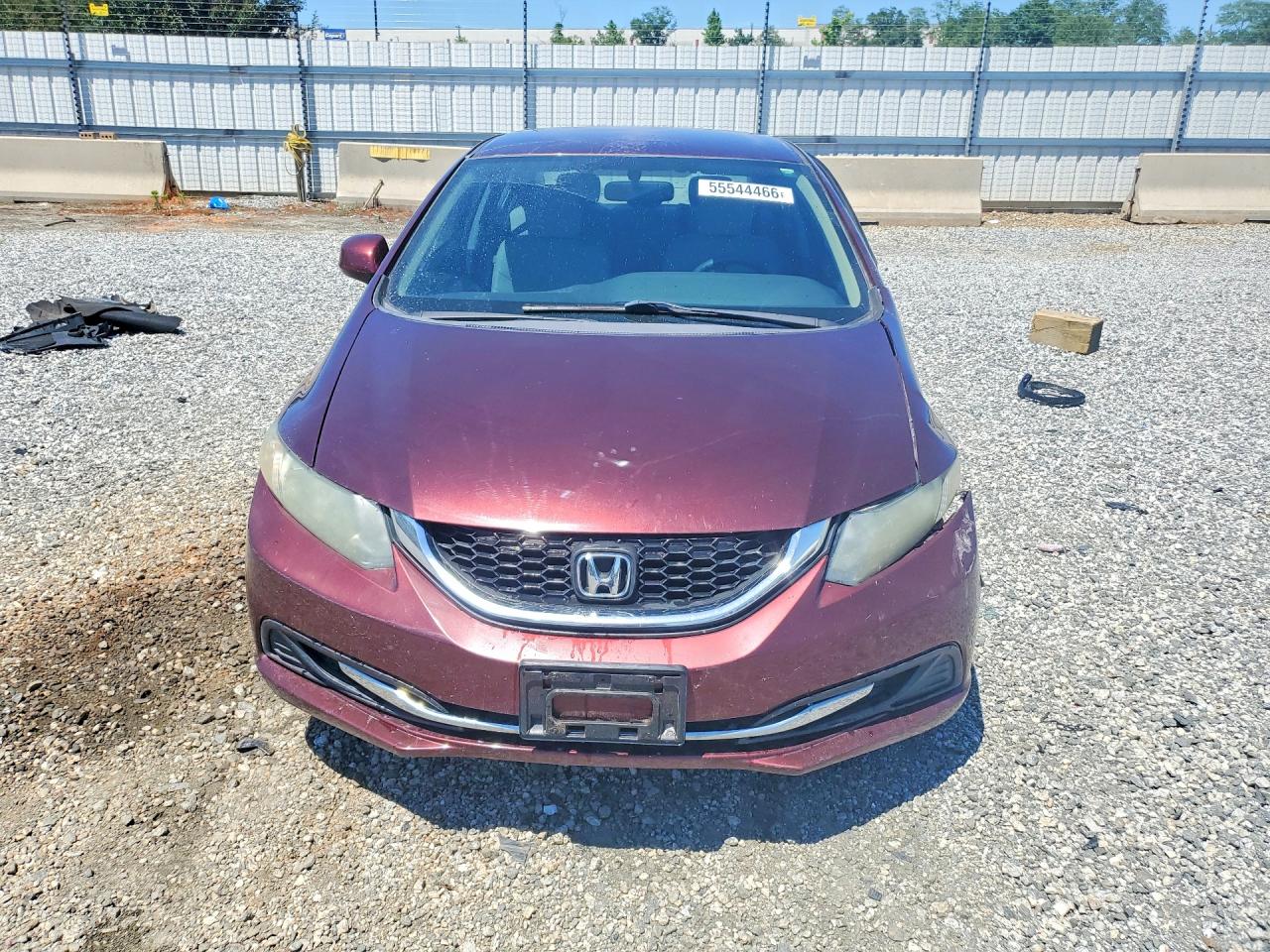 2013 Honda Civic Lx Burgundy vin: 19XFB2E58DE013984