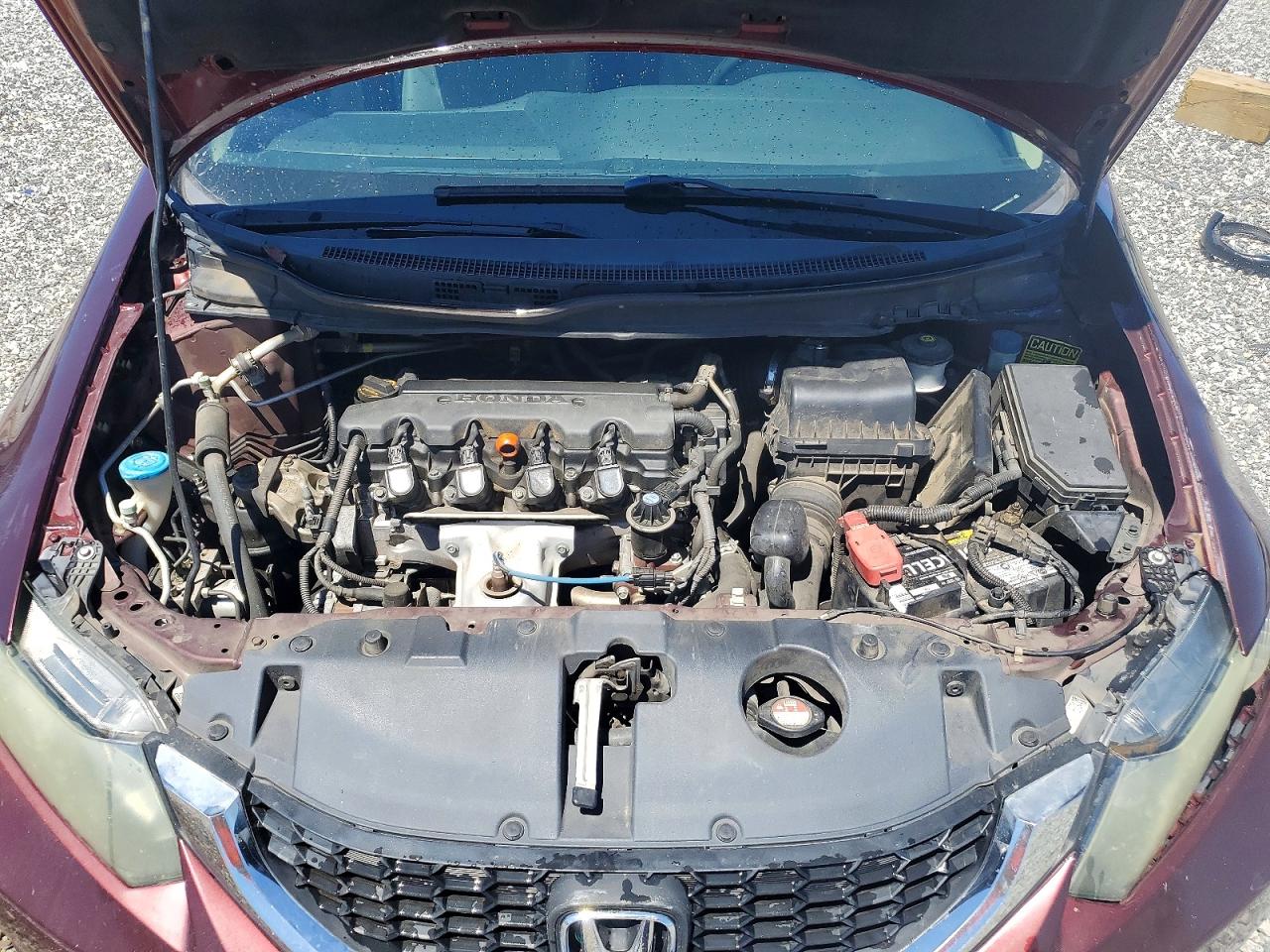 2013 Honda Civic Lx Burgundy vin: 19XFB2E58DE013984
