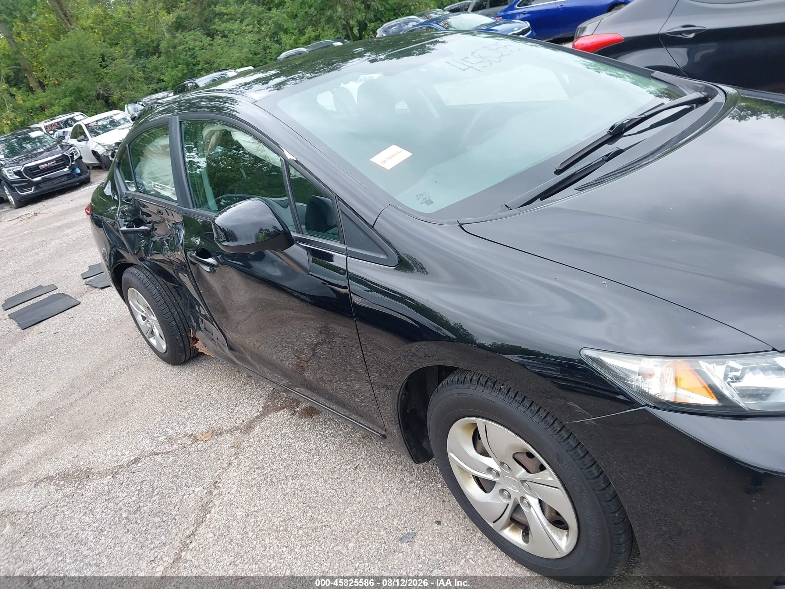 2013 Honda Civic Lx Black vin: 19XFB2E58DE057256