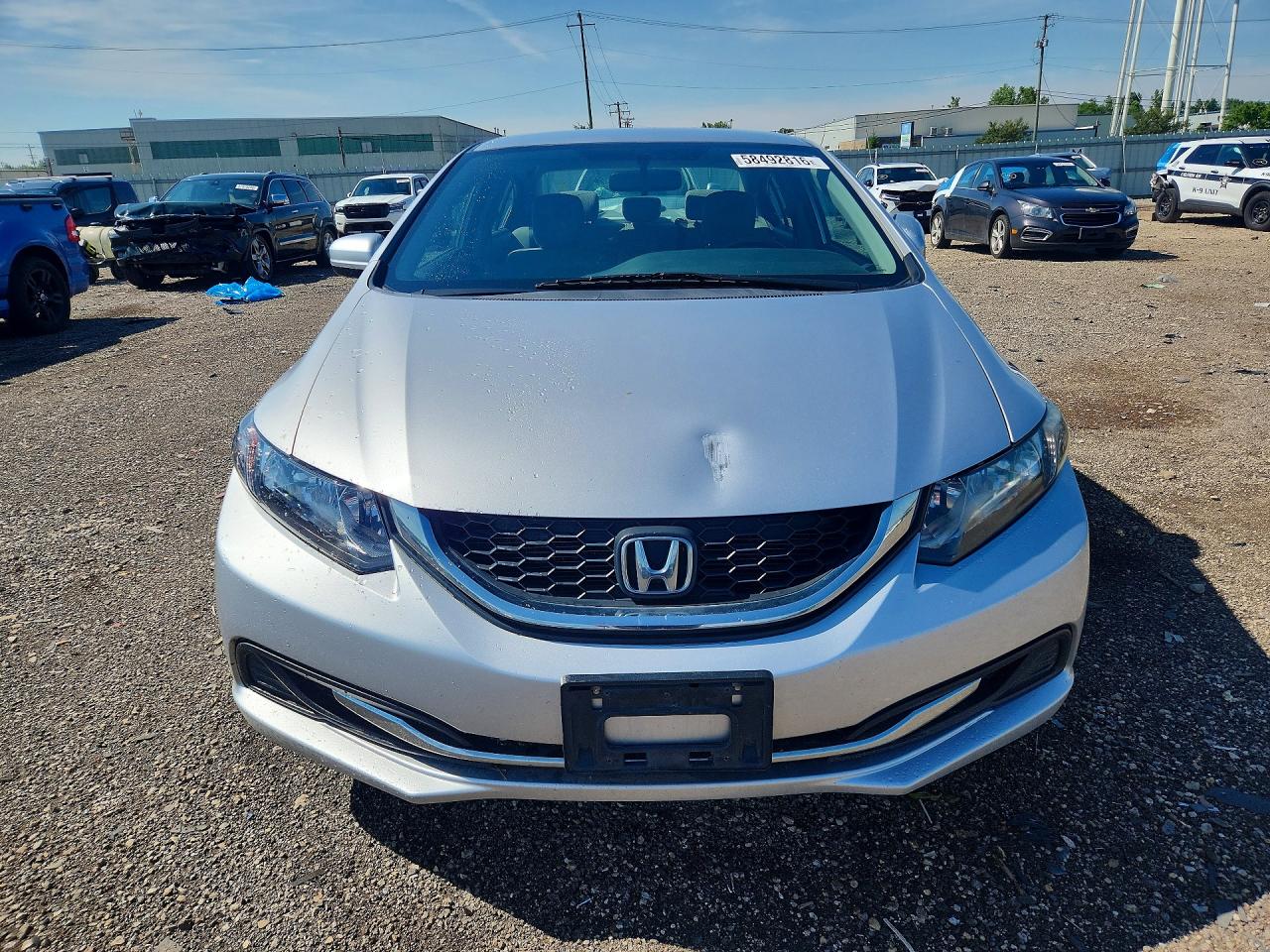 2014 Honda Civic Lx Silver vin: 19XFB2E58EE049627