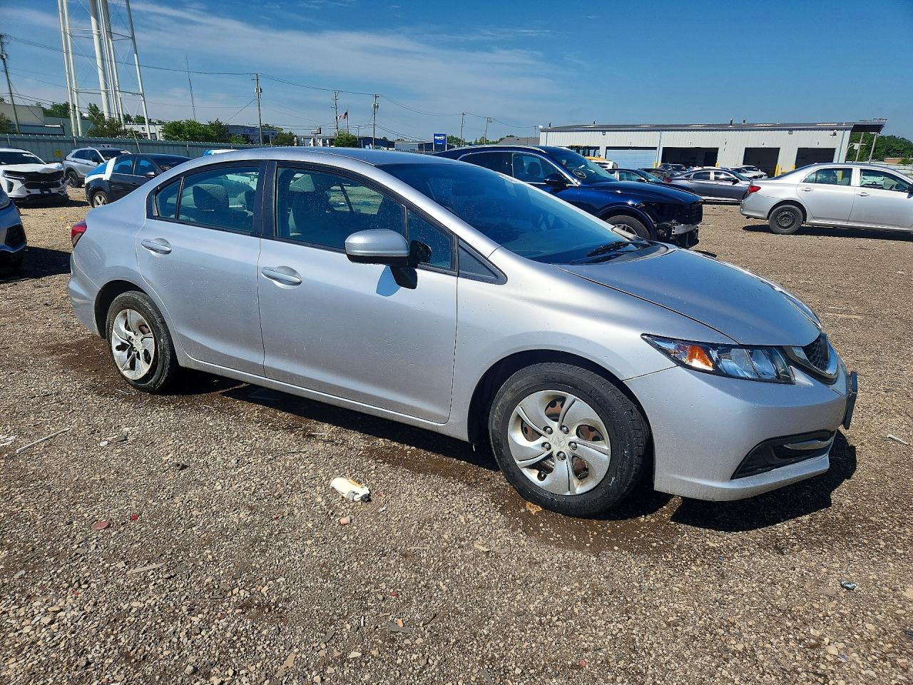 2014 Honda Civic Lx Silver vin: 19XFB2E58EE049627