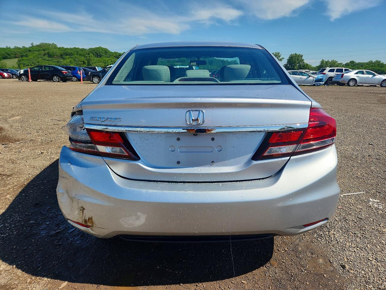 2014 Honda Civic Lx Silver vin: 19XFB2E58EE049627