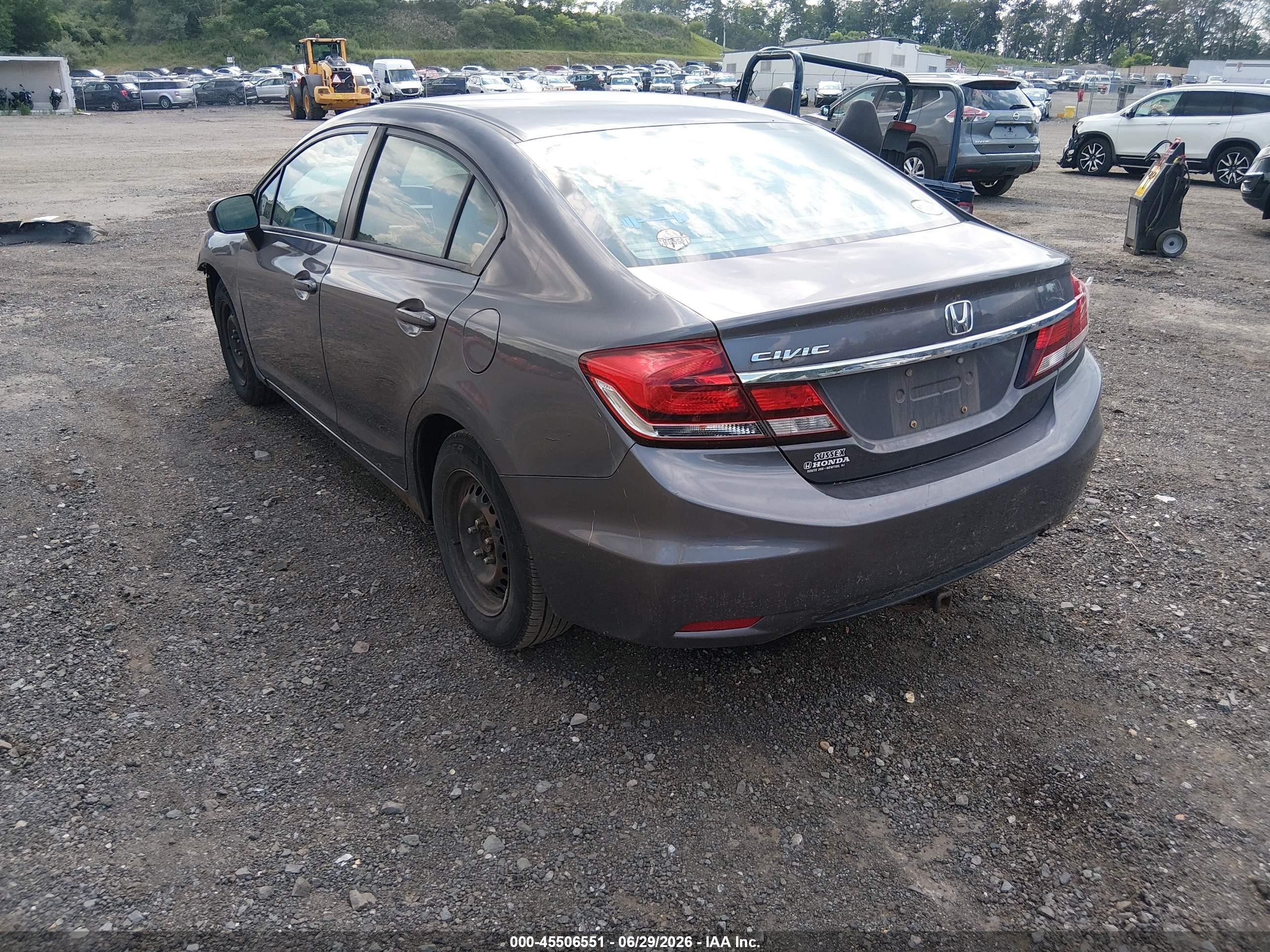 2015 Honda Civic Lx Gray vin: 19XFB2E59FE025869