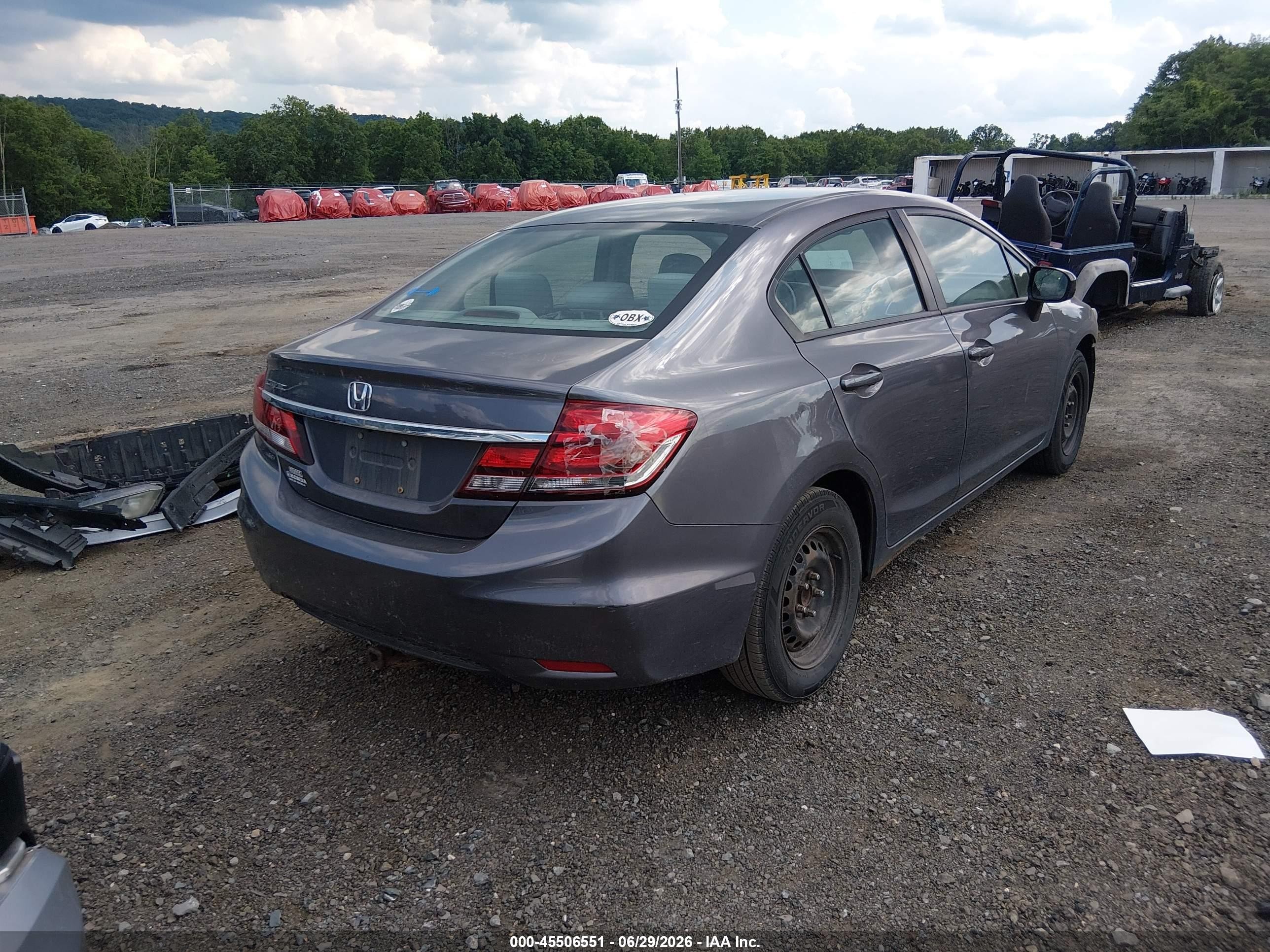 2015 Honda Civic Lx Gray vin: 19XFB2E59FE025869