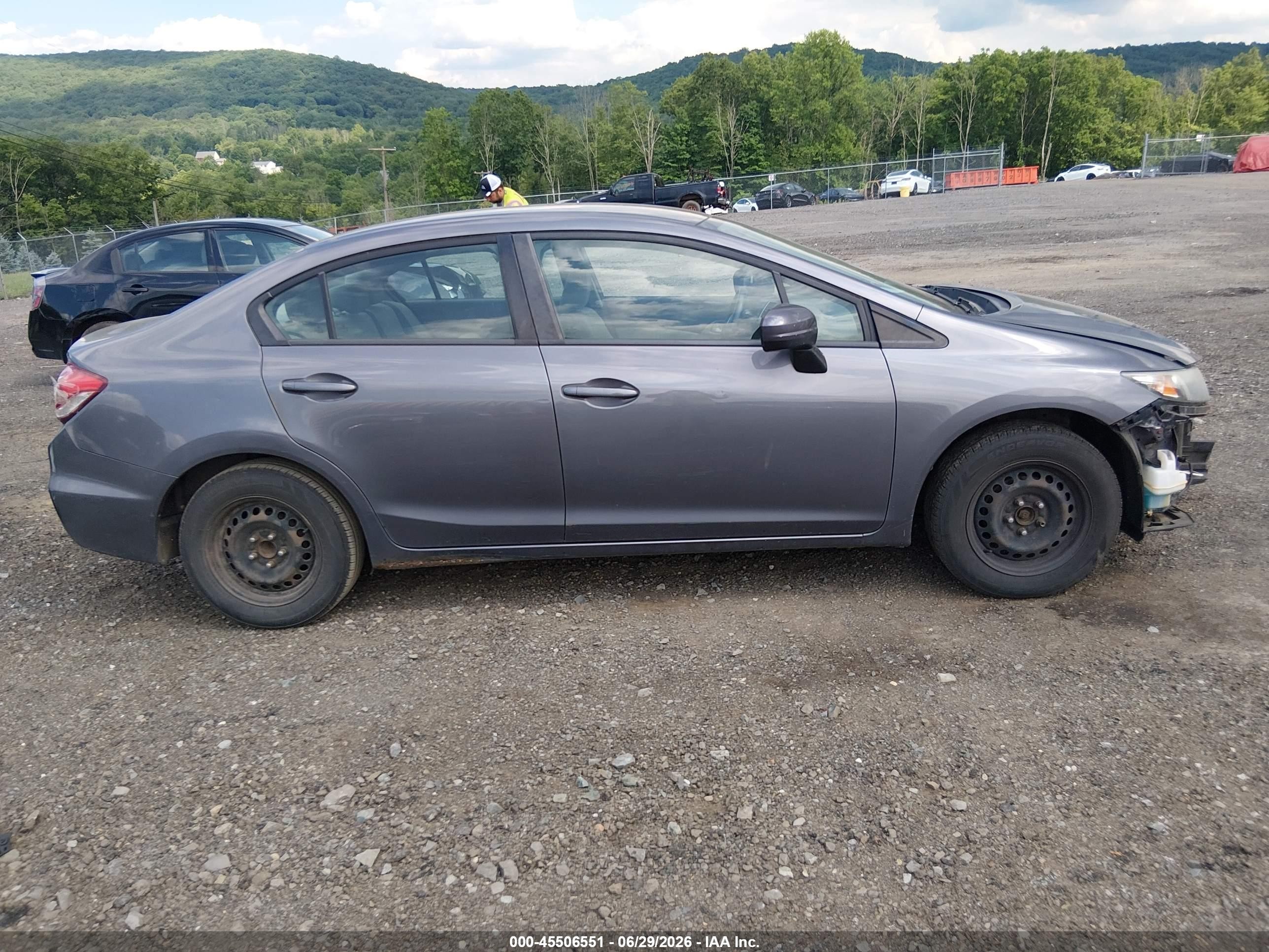 2015 Honda Civic Lx Gray vin: 19XFB2E59FE025869