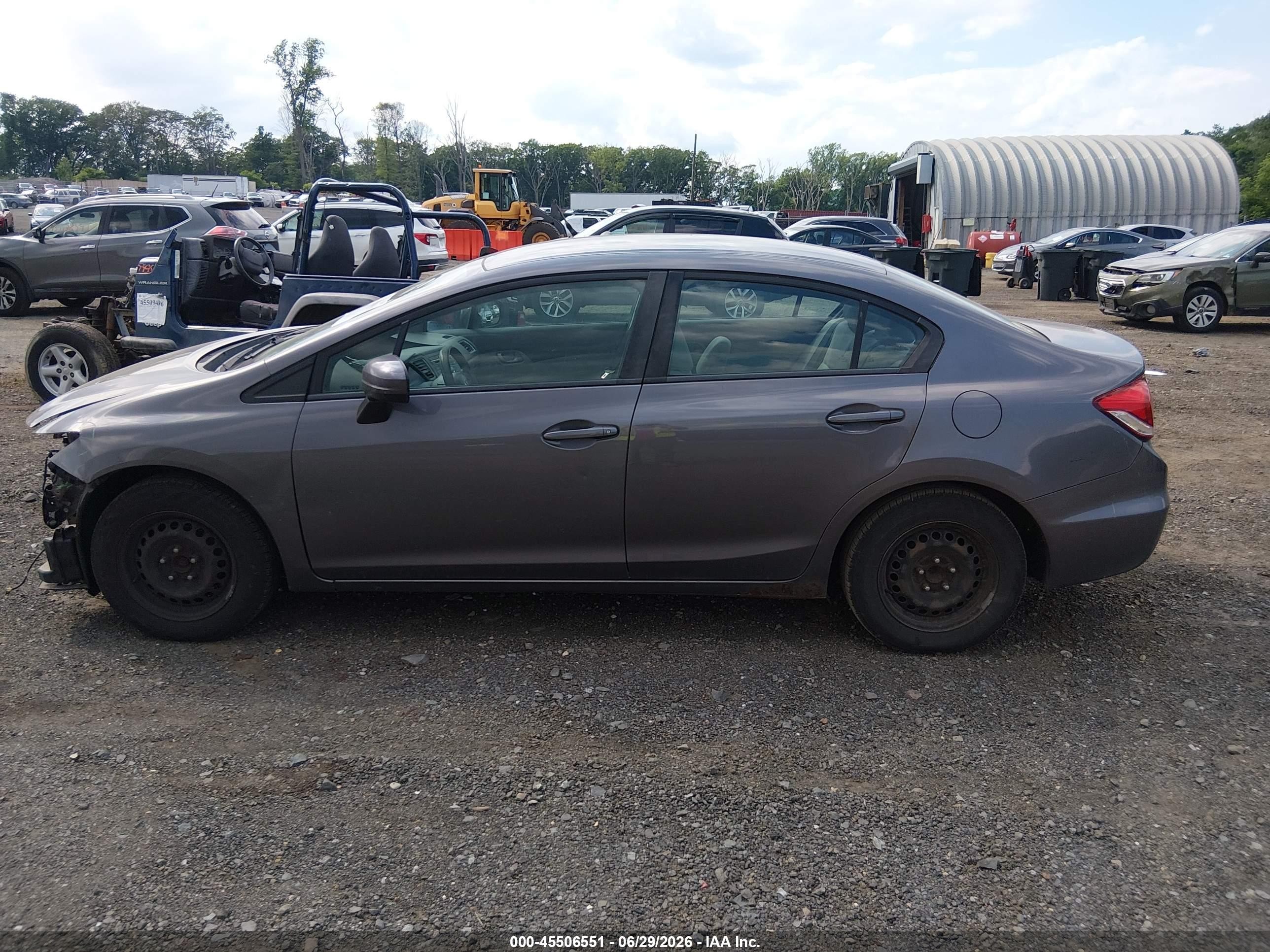 2015 Honda Civic Lx Gray vin: 19XFB2E59FE025869