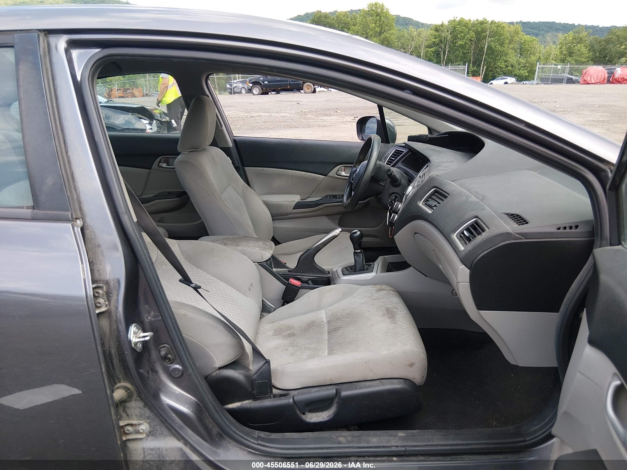 2015 Honda Civic Lx Gray vin: 19XFB2E59FE025869