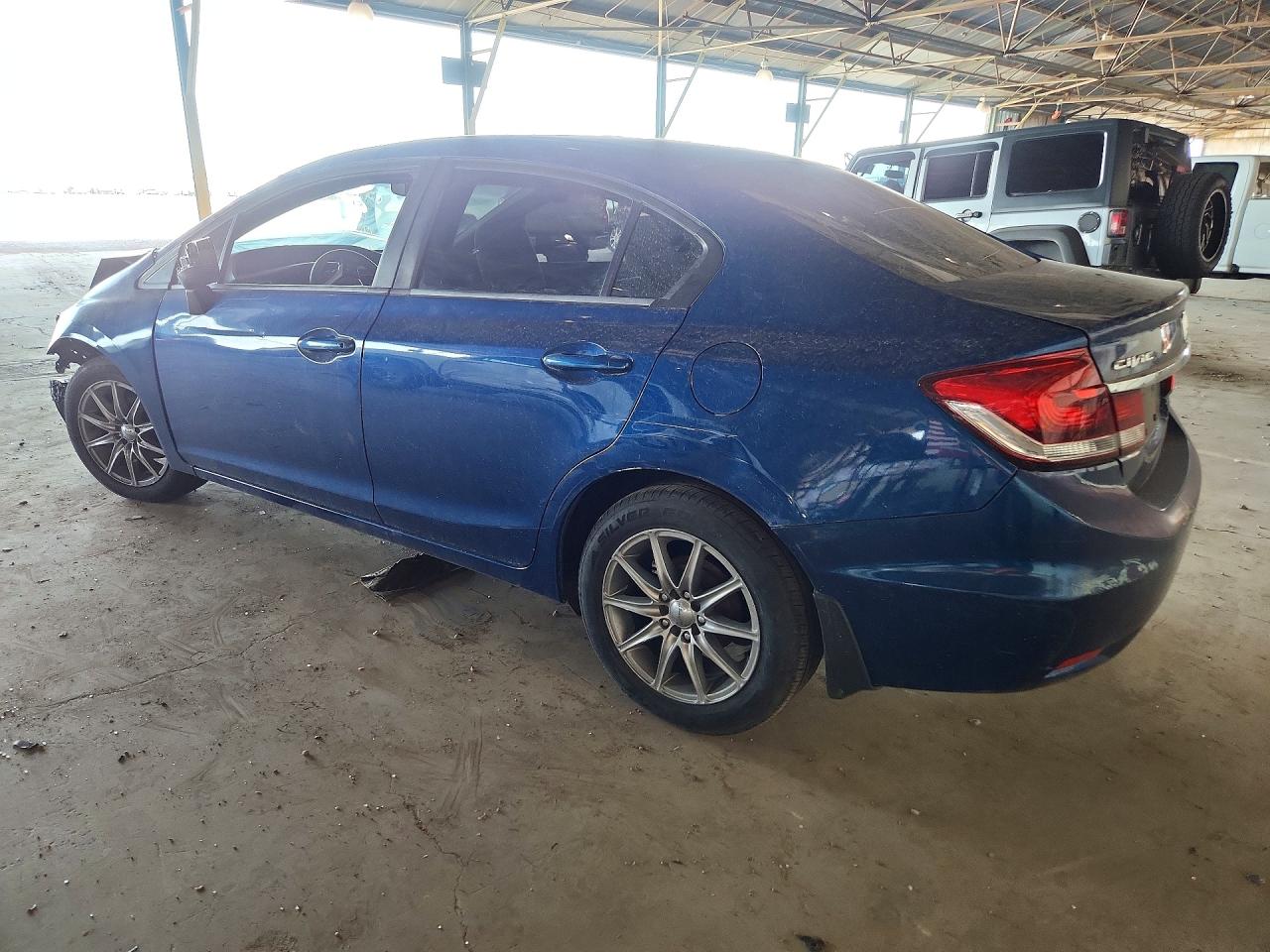 2014 Honda Civic Lx Blue vin: 19XFB2E5XEE073816