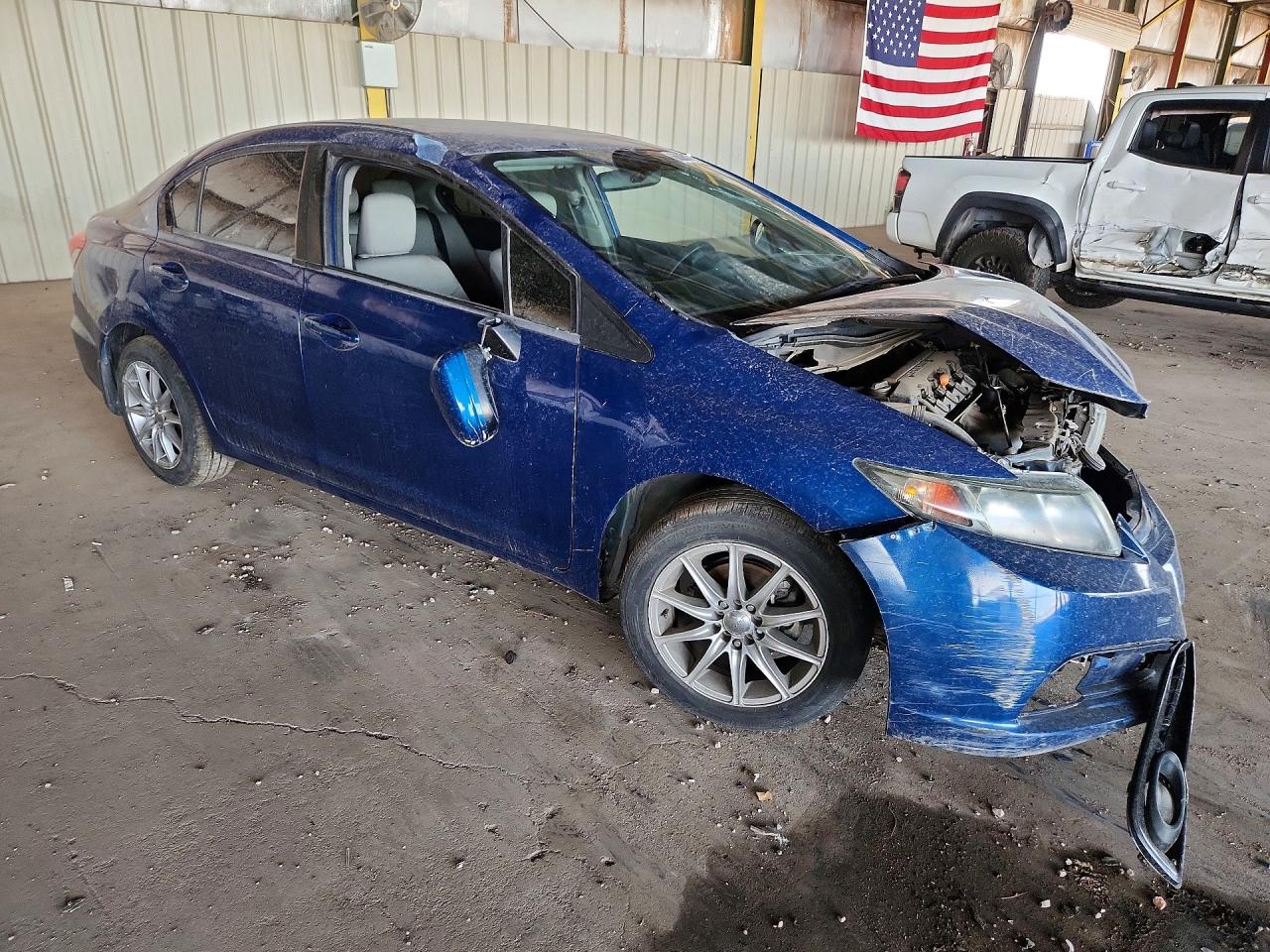 2014 Honda Civic Lx Blue vin: 19XFB2E5XEE073816