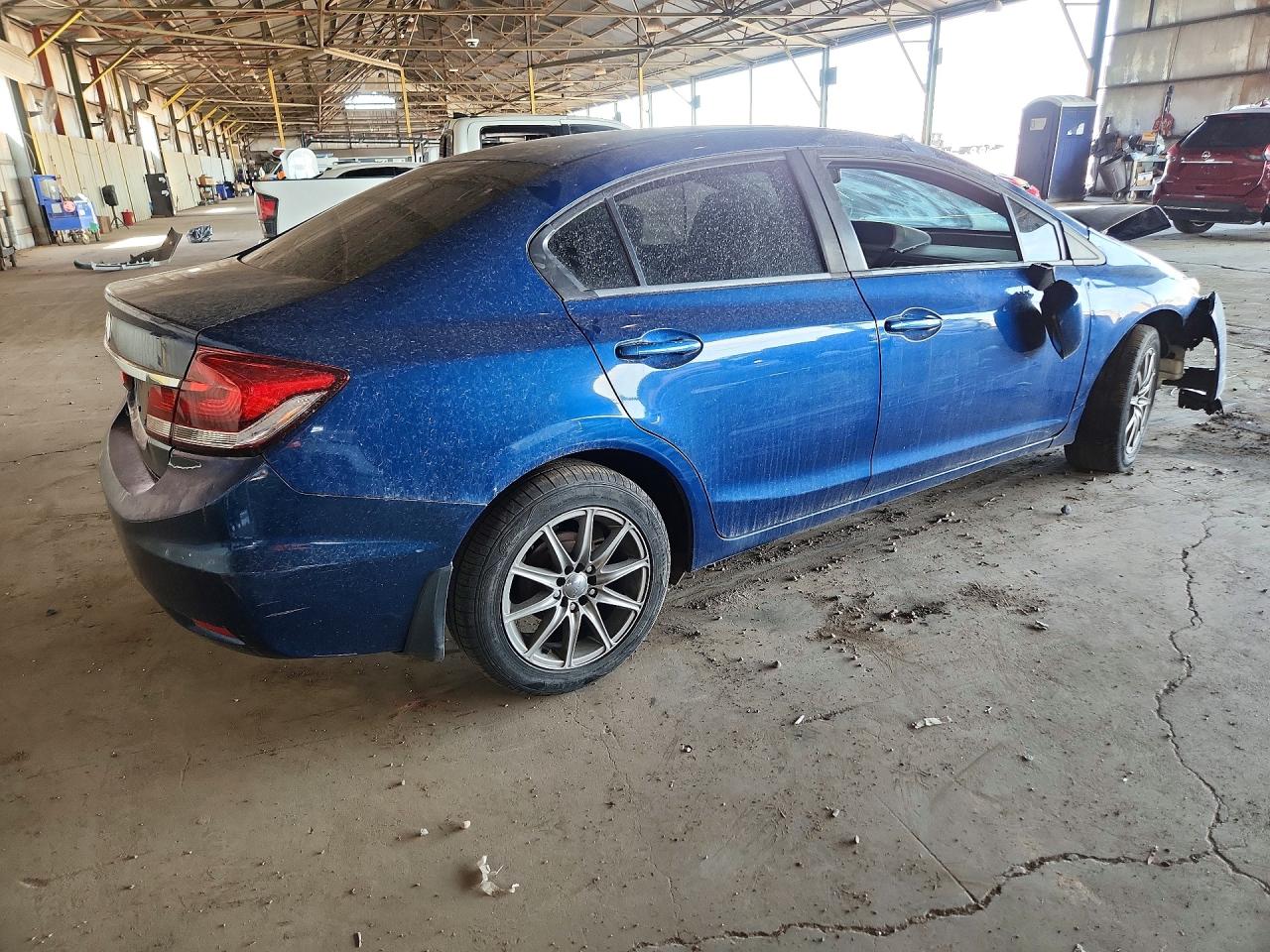 2014 Honda Civic Lx Blue vin: 19XFB2E5XEE073816