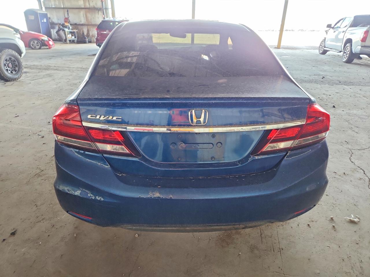 2014 Honda Civic Lx Blue vin: 19XFB2E5XEE073816
