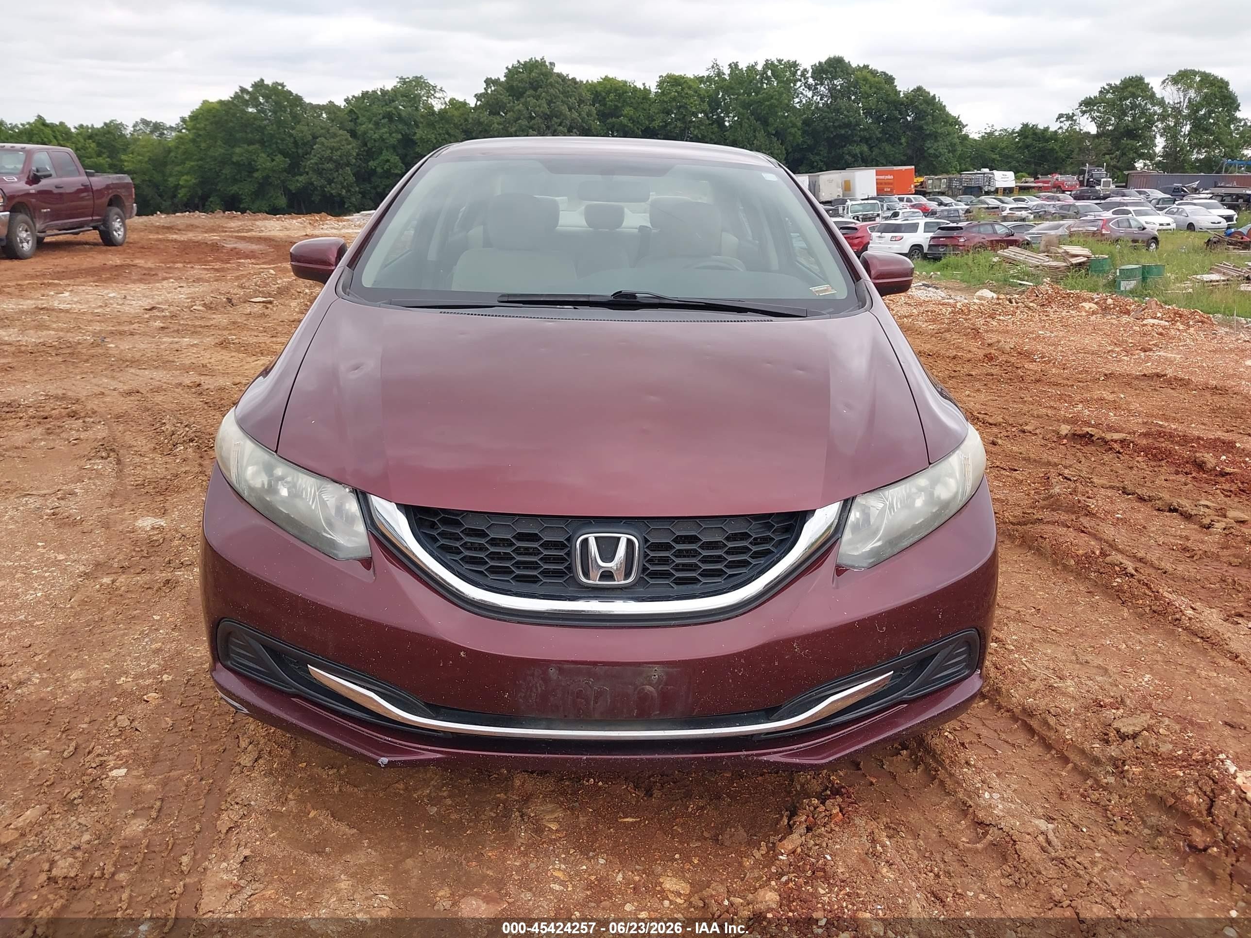2015 Honda Civic Lx Red vin: 19XFB2E5XFE039568