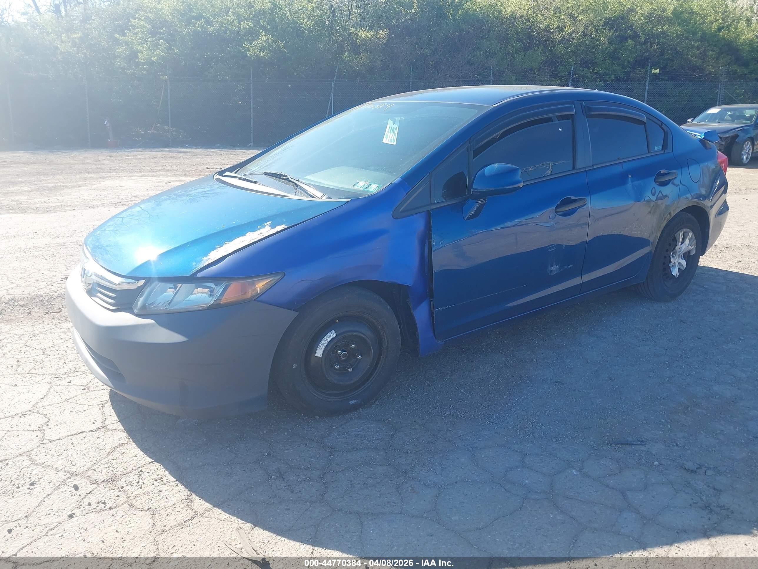 2012 Honda Civic Dx Blue vin: 19XFB2F20CE303185
