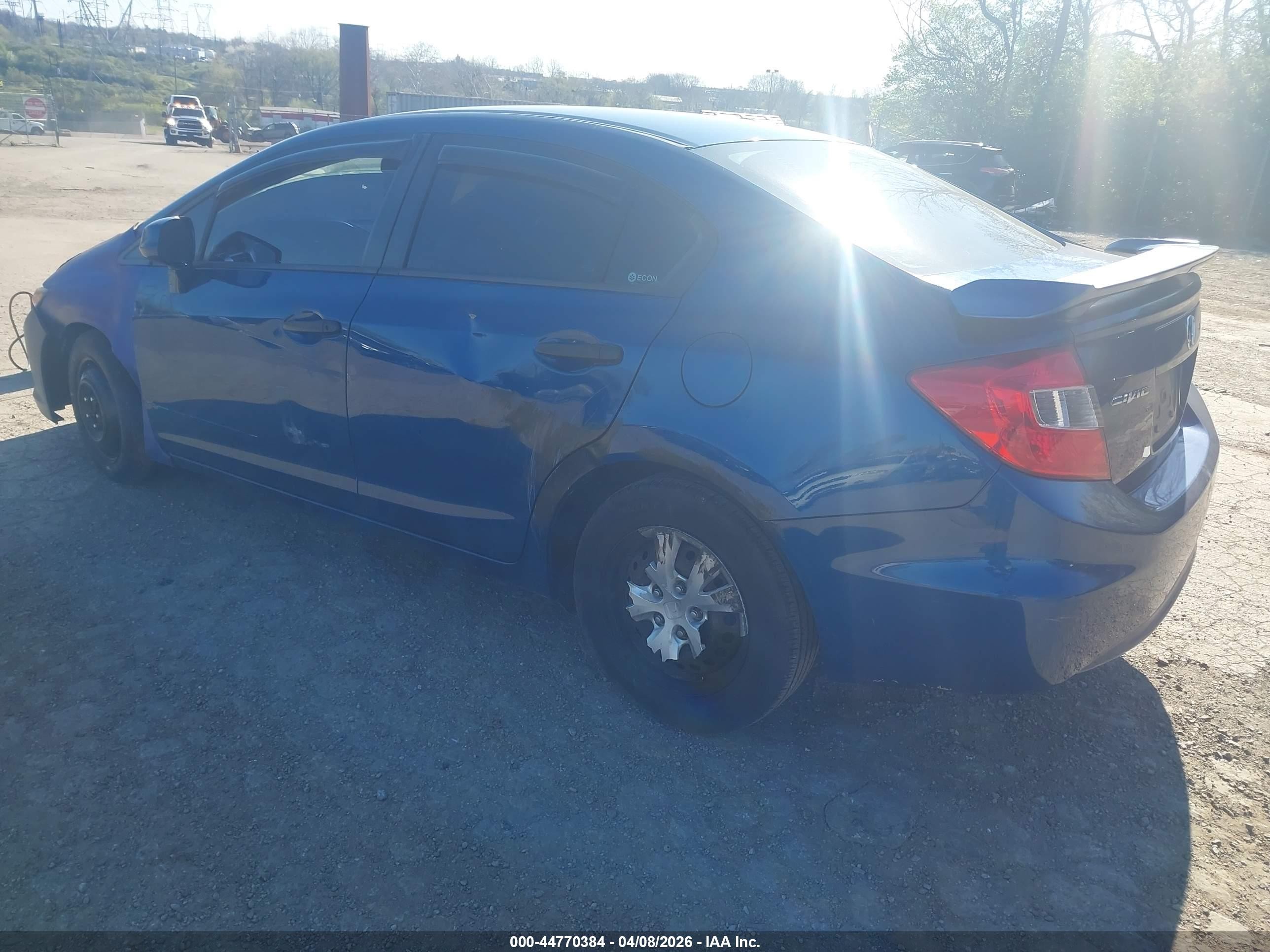 2012 Honda Civic Dx Blue vin: 19XFB2F20CE303185