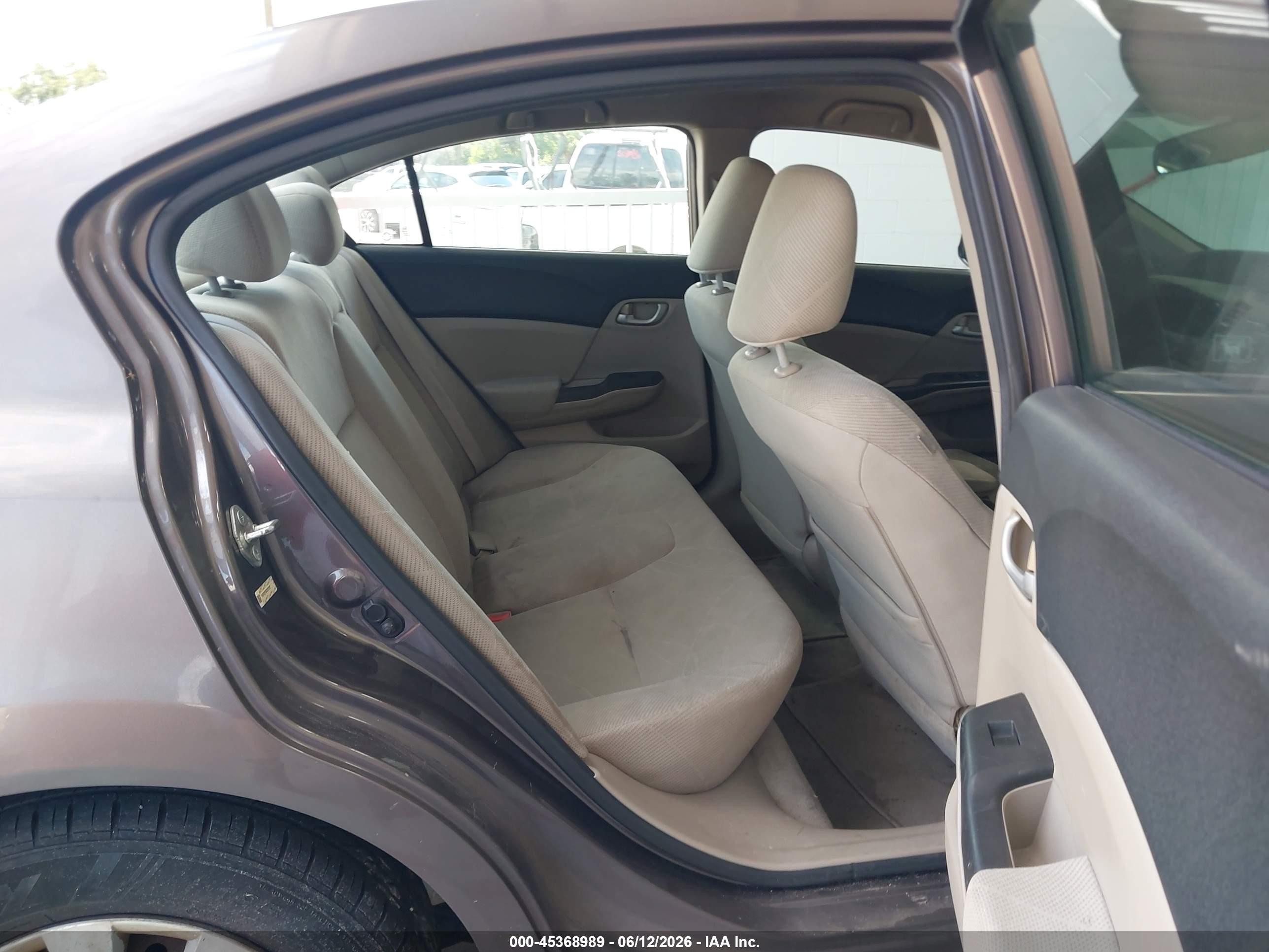 2012 Honda Civic Lx Brown vin: 19XFB2F50CE021297