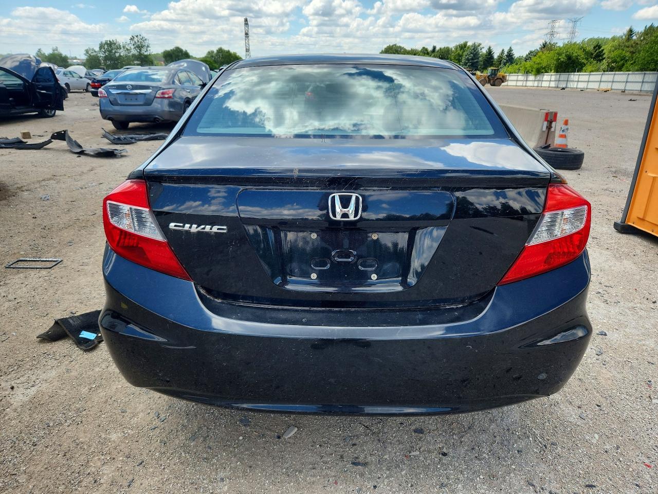 2012 Honda Civic Lx Black vin: 19XFB2F50CE033885