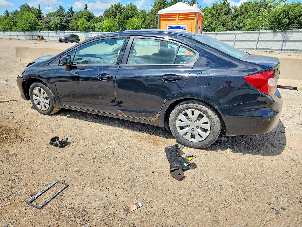 2012 Honda Civic Lx Black vin: 19XFB2F50CE033885