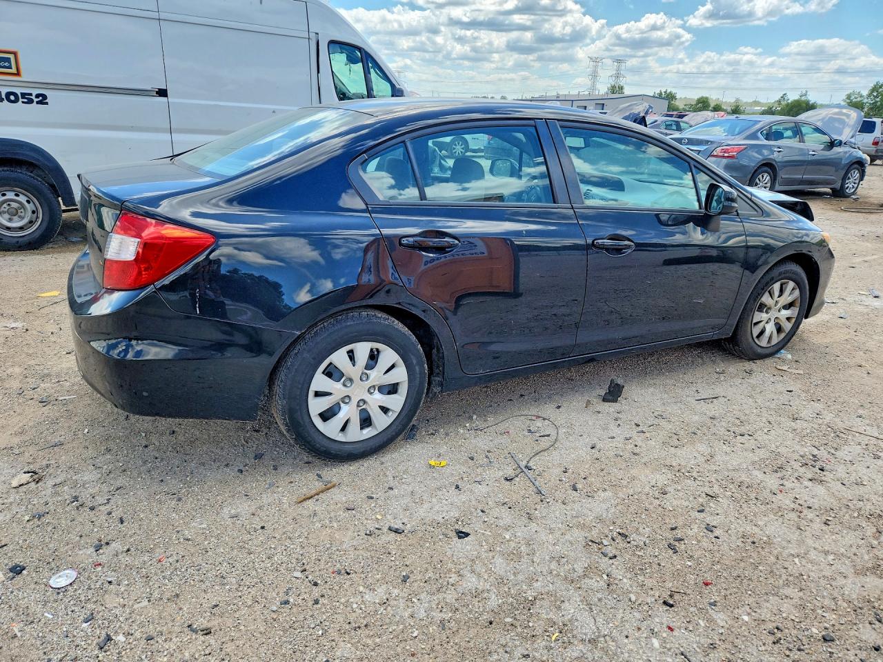2012 Honda Civic Lx Black vin: 19XFB2F50CE033885