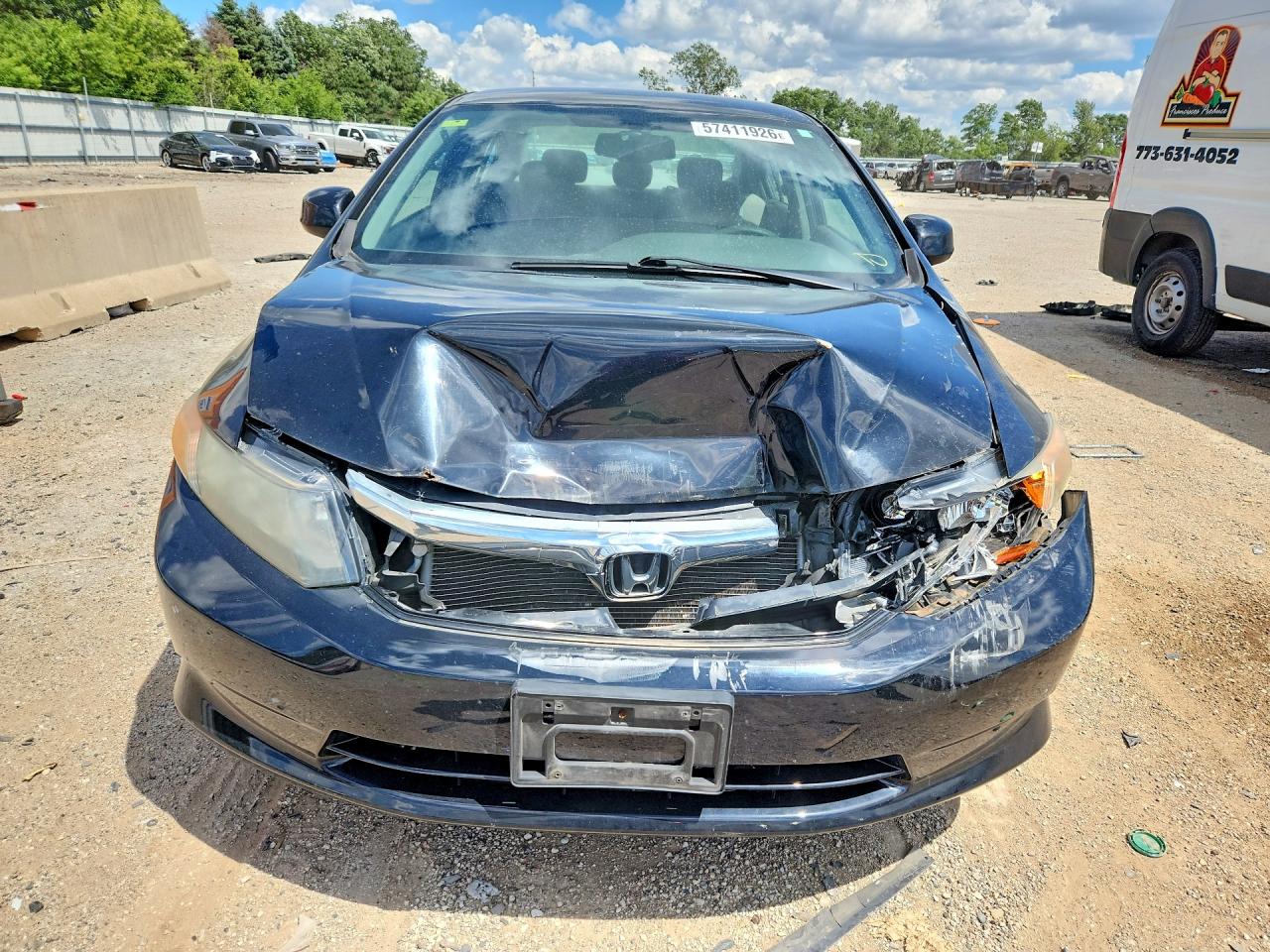 2012 Honda Civic Lx Black vin: 19XFB2F50CE033885