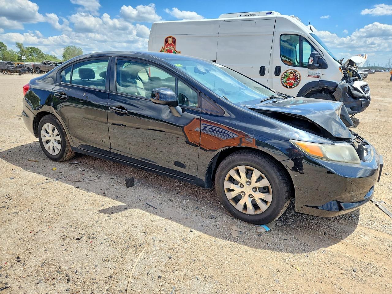 2012 Honda Civic Lx Black vin: 19XFB2F50CE033885