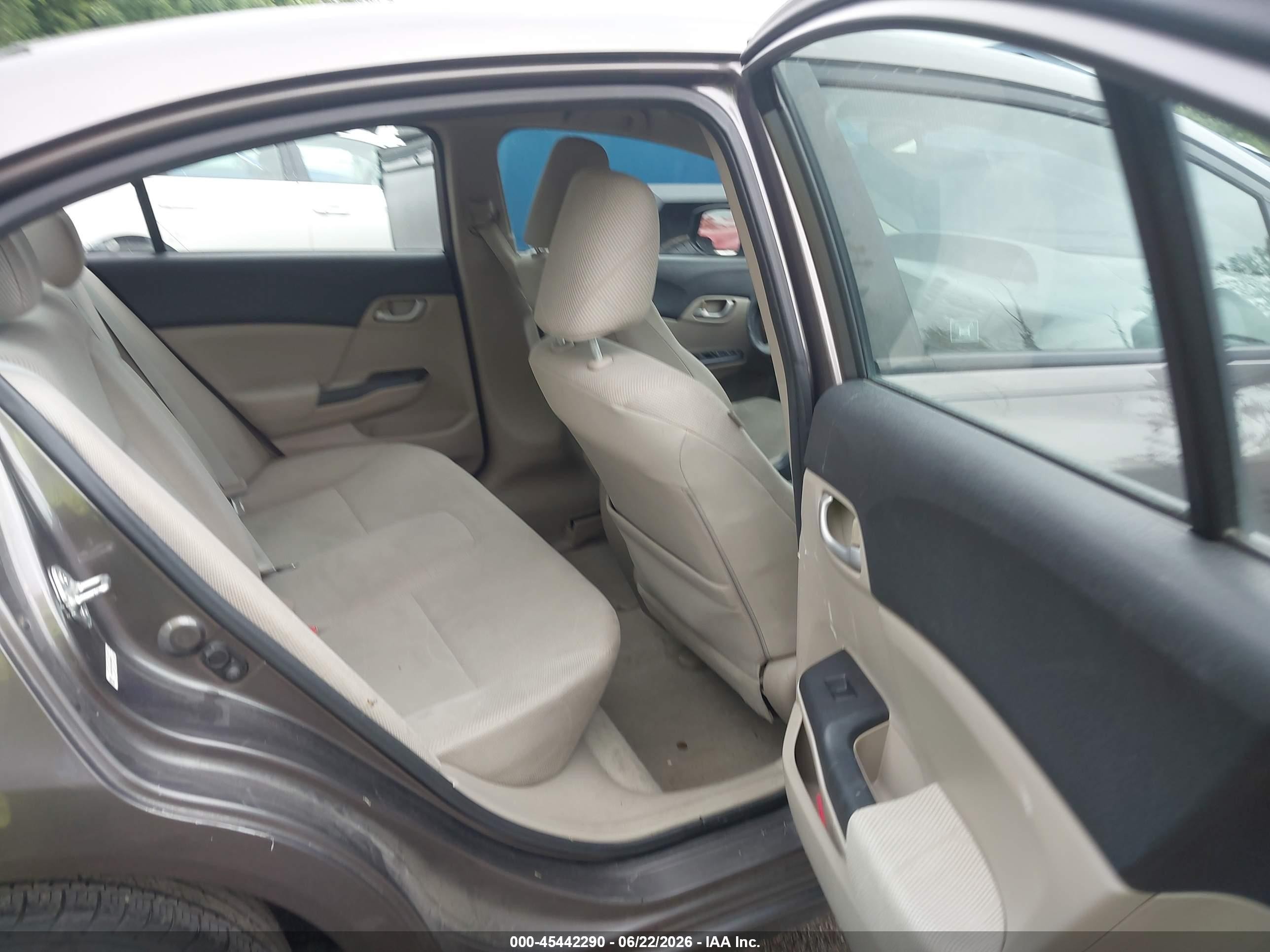 2012 Honda Civic Lx Gray vin: 19XFB2F50CE038889