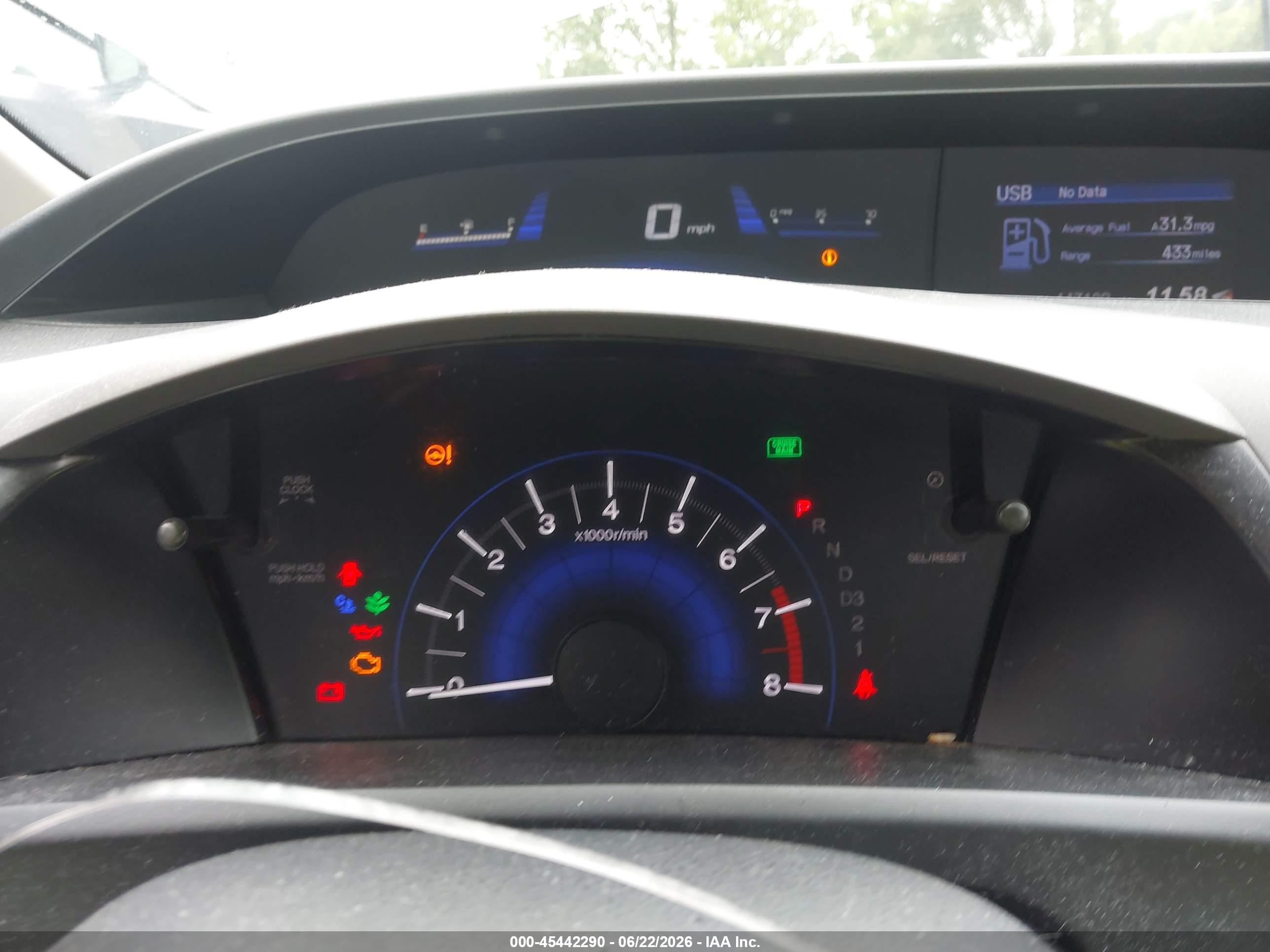 2012 Honda Civic Lx Gray vin: 19XFB2F50CE038889