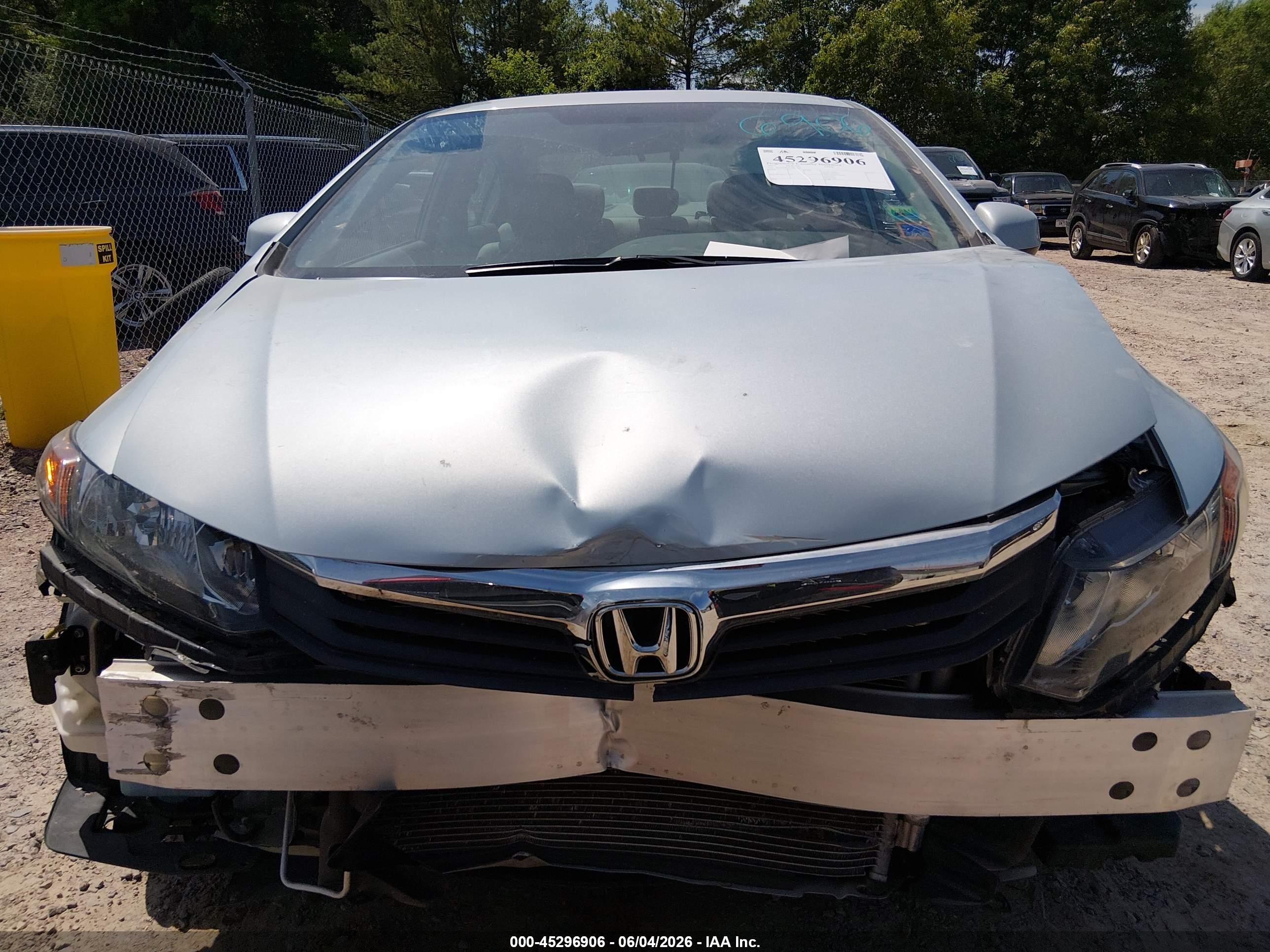 2012 Honda Civic Lx Light Blue vin: 19XFB2F50CE043610