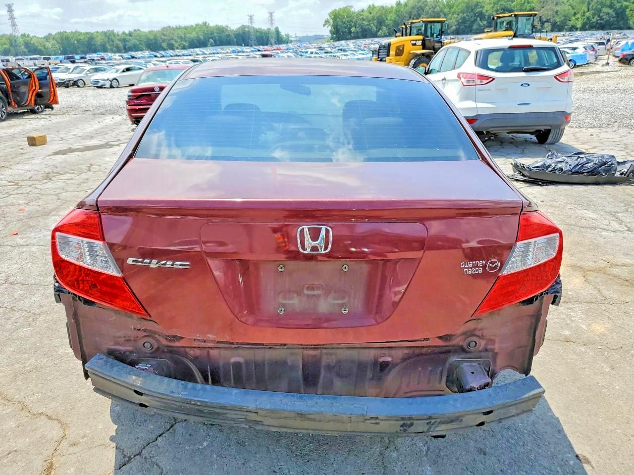 2012 Honda Civic Lx Burgundy vin: 19XFB2F50CE047561