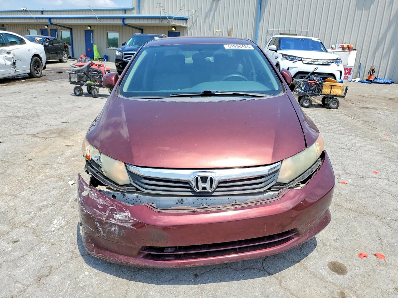 2012 Honda Civic Lx Burgundy vin: 19XFB2F50CE047561