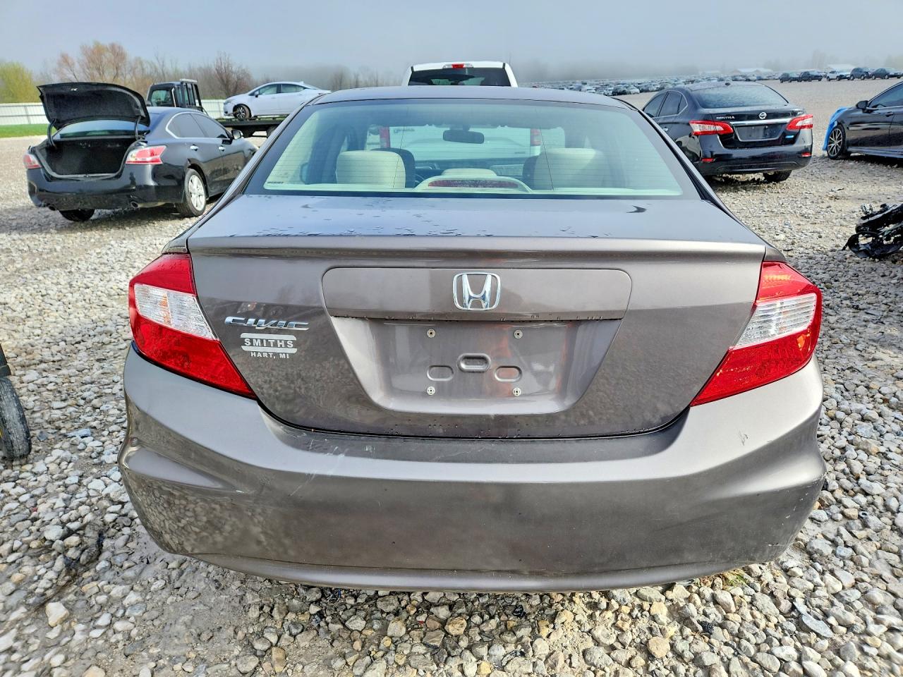 2012 Honda Civic Lx Серый vin: 19XFB2F50CE062495