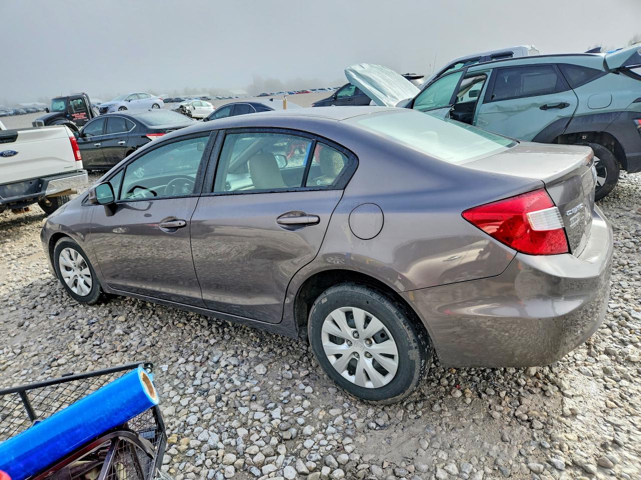 2012 Honda Civic Lx Серый vin: 19XFB2F50CE062495