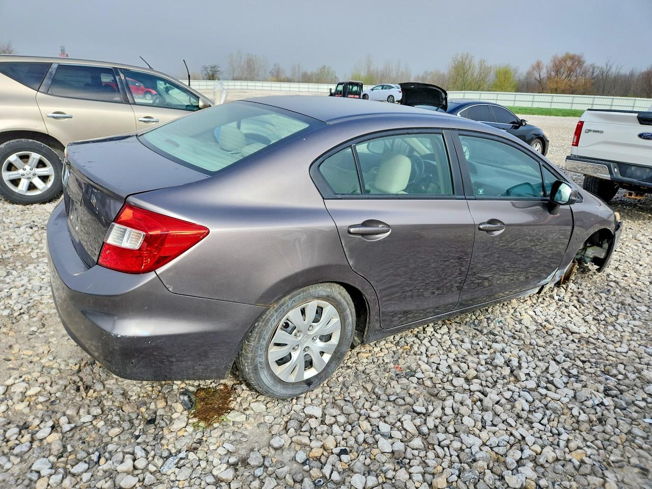 2012 Honda Civic Lx Серый vin: 19XFB2F50CE062495