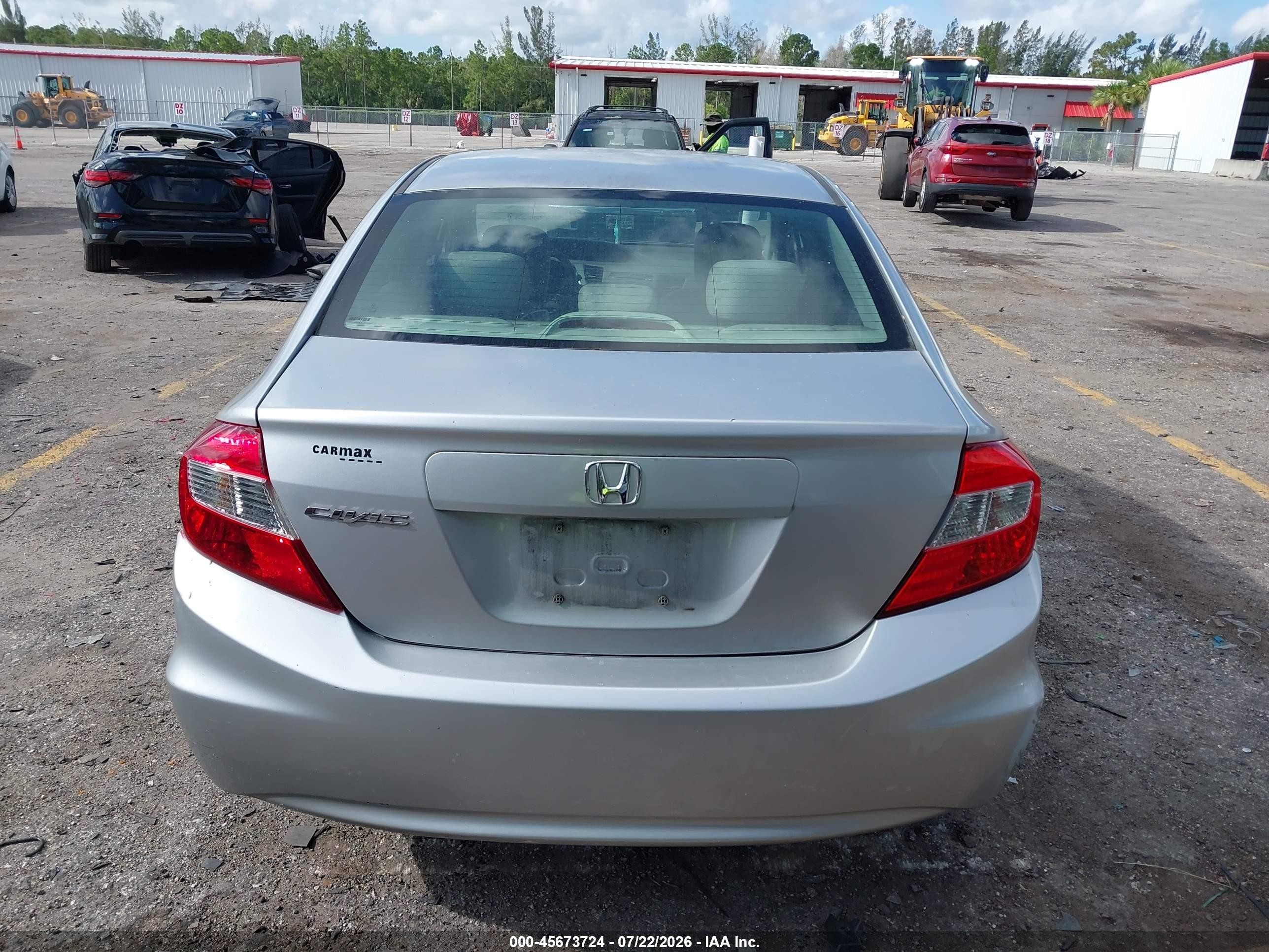 2012 Honda Civic Lx Silver vin: 19XFB2F50CE065686