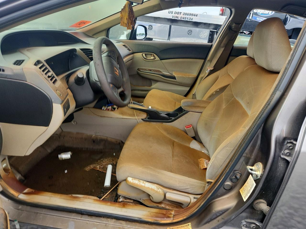 2012 Honda Civic Lx Tan vin: 19XFB2F50CE068992