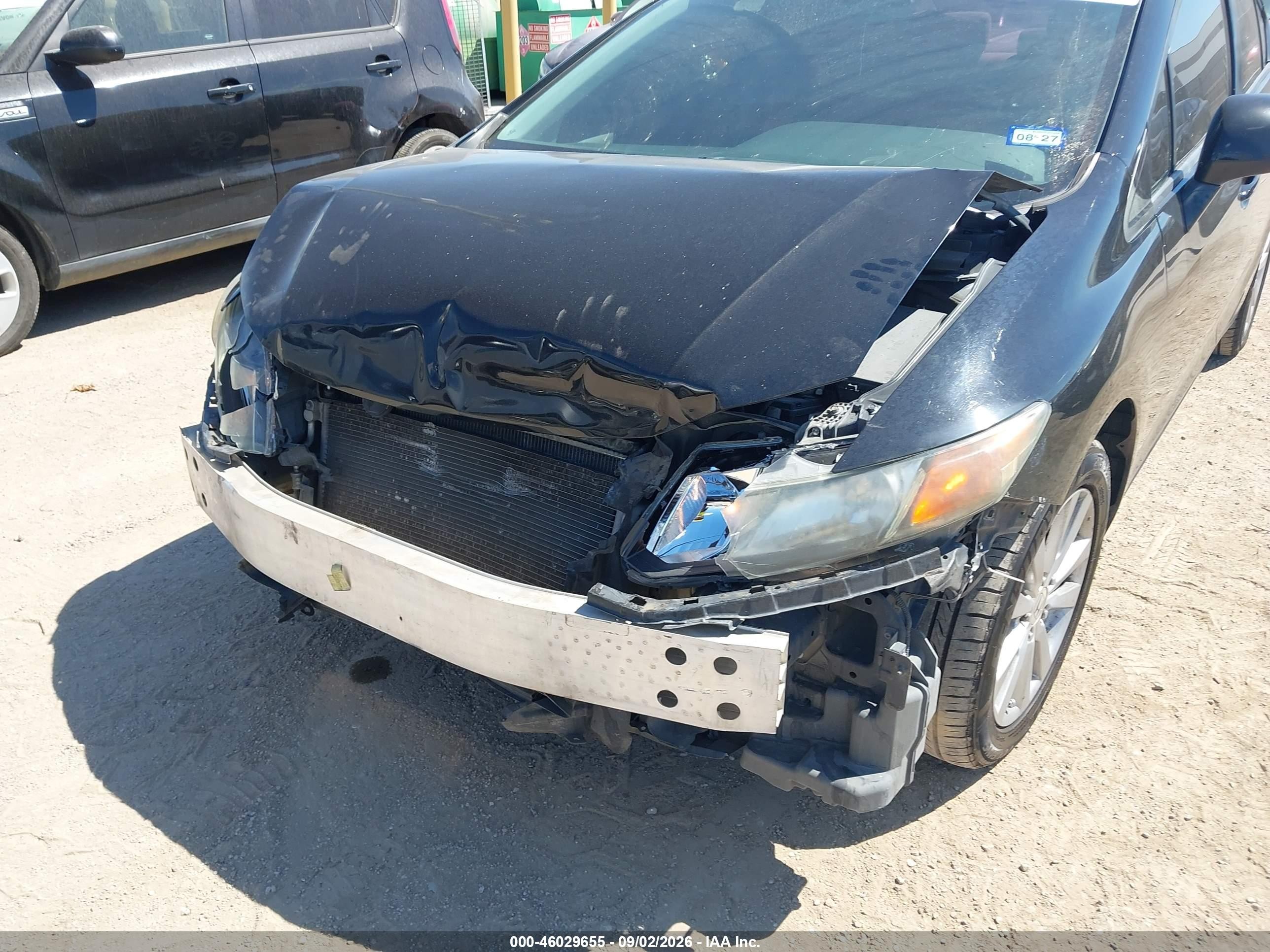 2012 Honda Civic Lx Black vin: 19XFB2F50CE078146