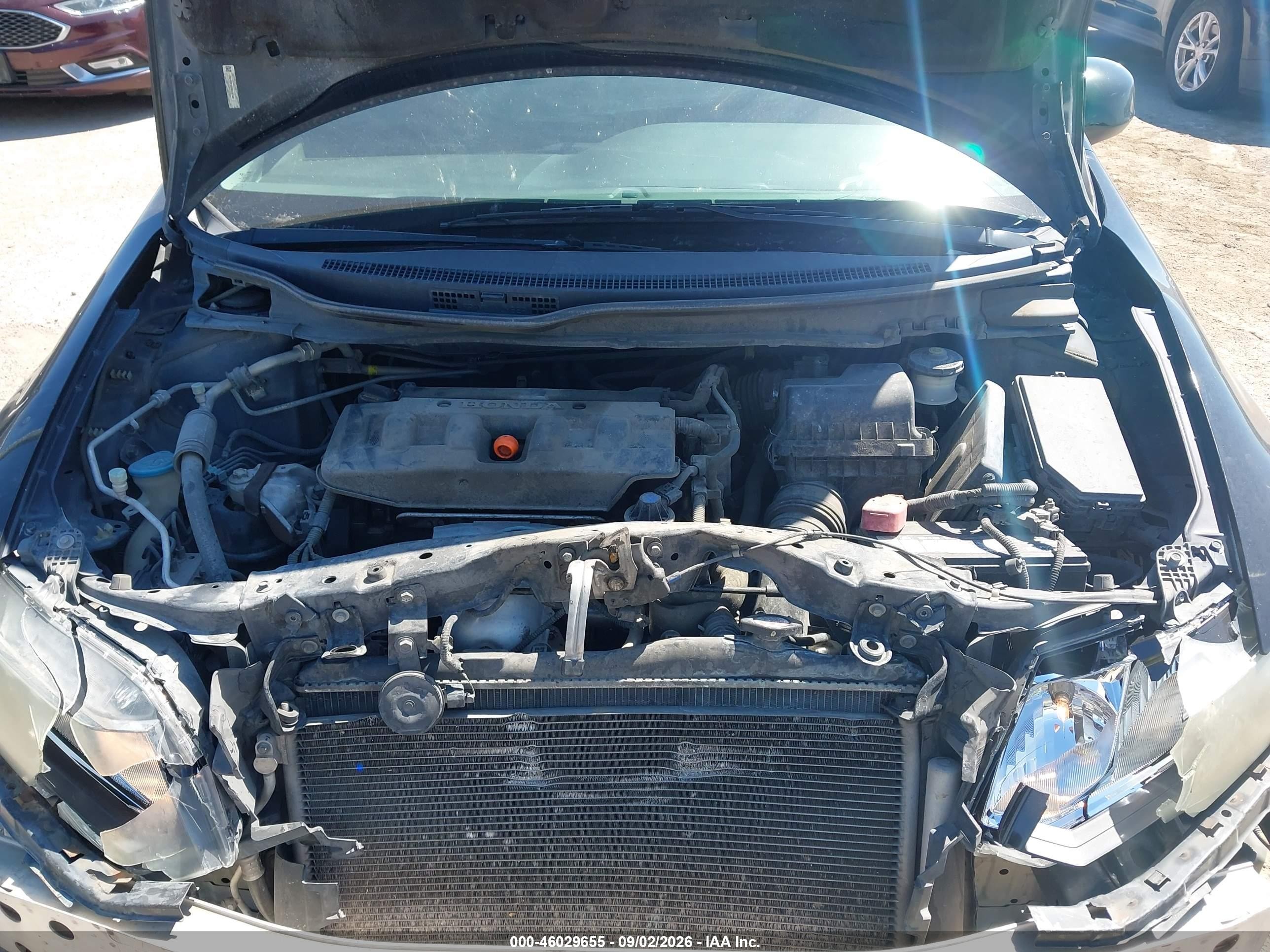 2012 Honda Civic Lx Black vin: 19XFB2F50CE078146