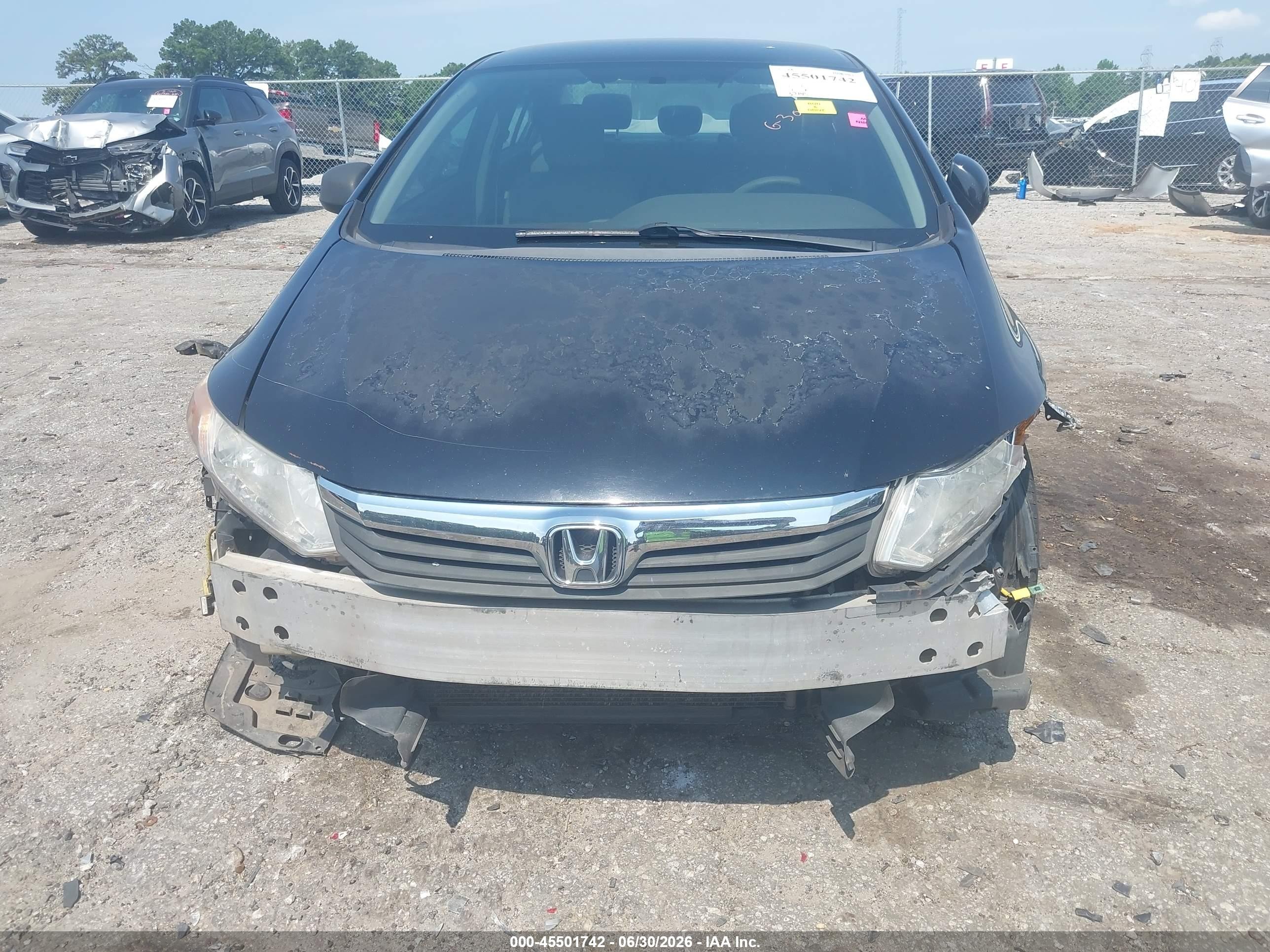 2012 Honda Civic Lx Черный vin: 19XFB2F50CE093178