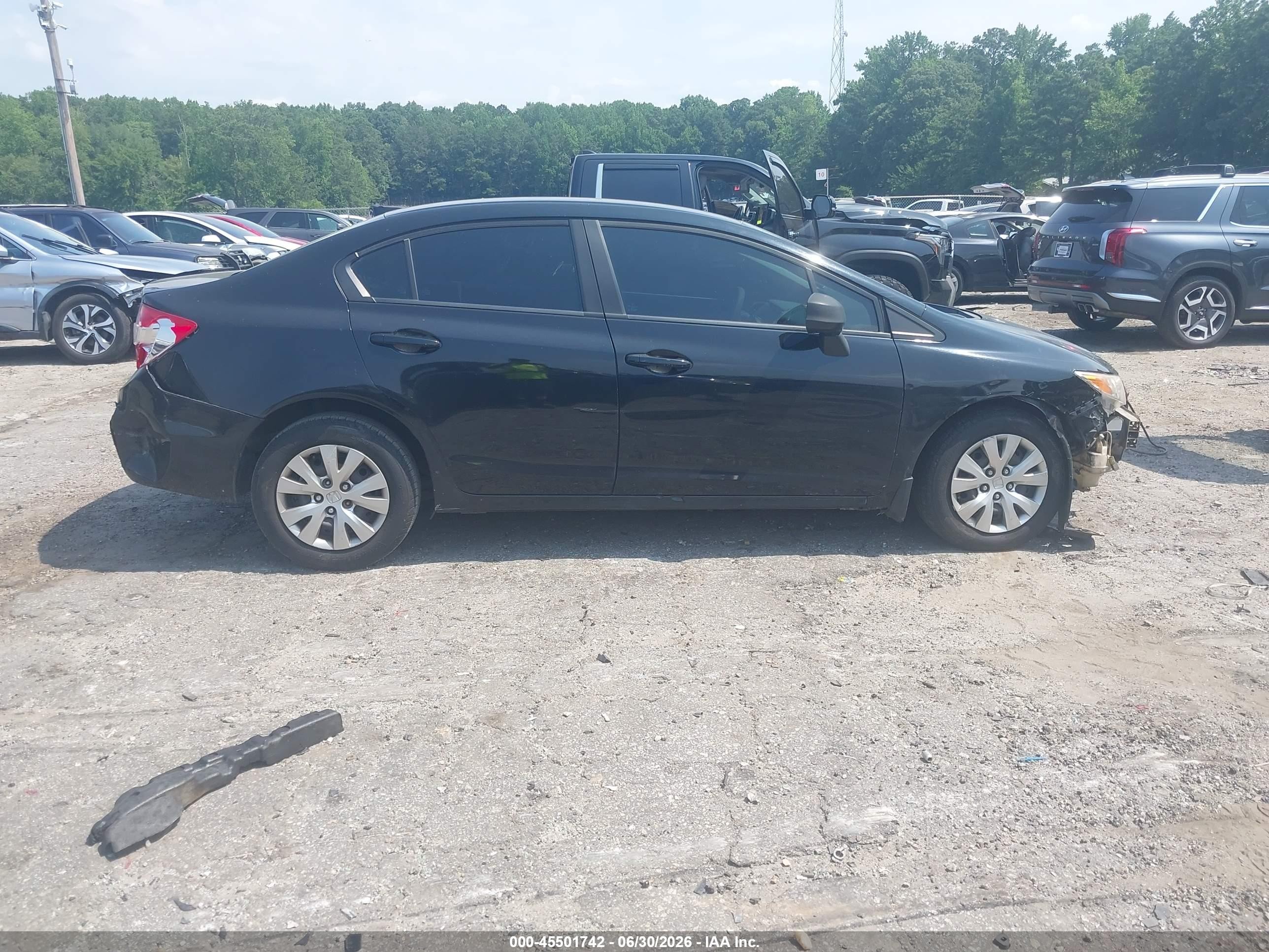2012 Honda Civic Lx Черный vin: 19XFB2F50CE093178