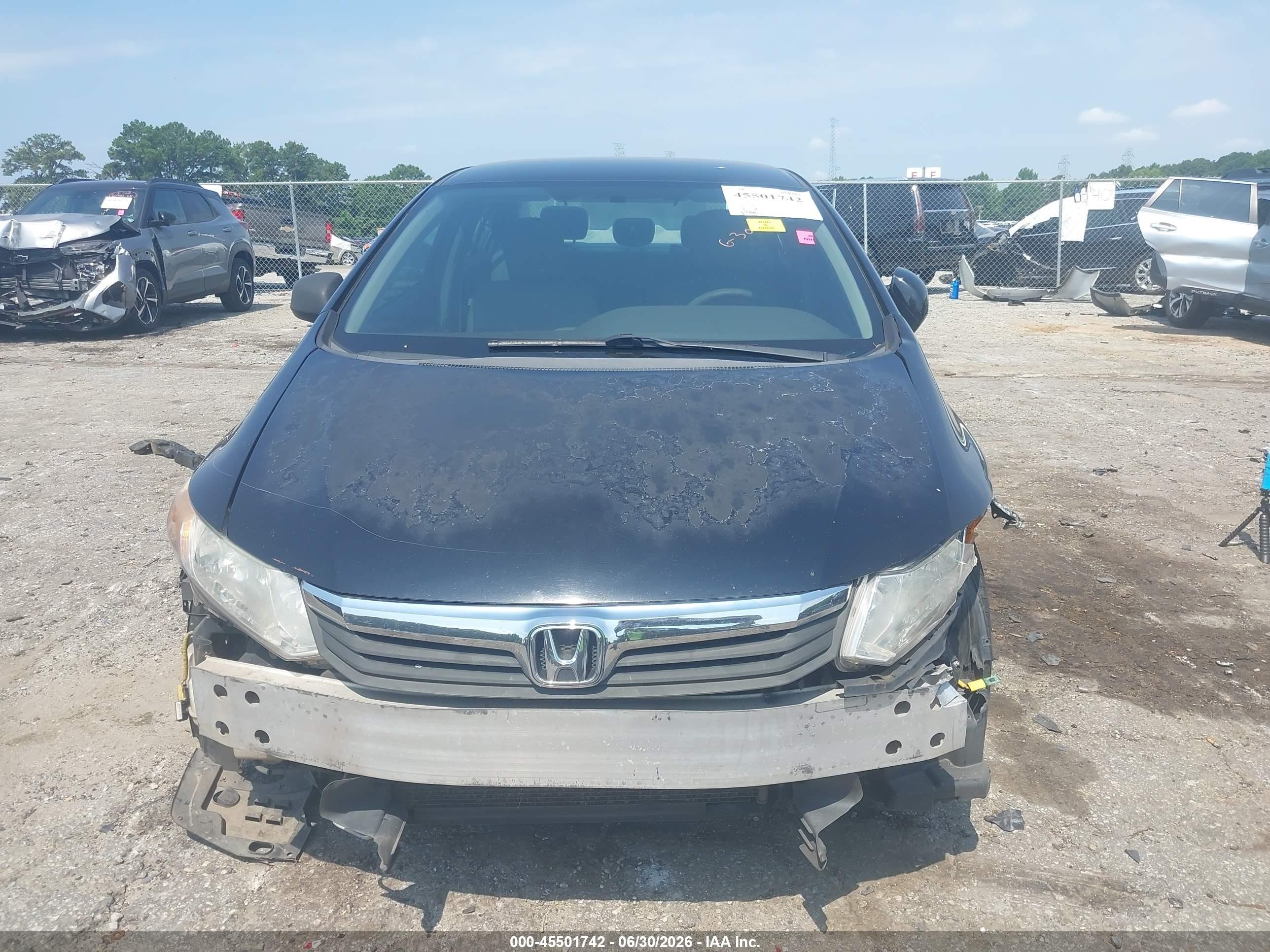 2012 Honda Civic Lx Черный vin: 19XFB2F50CE093178