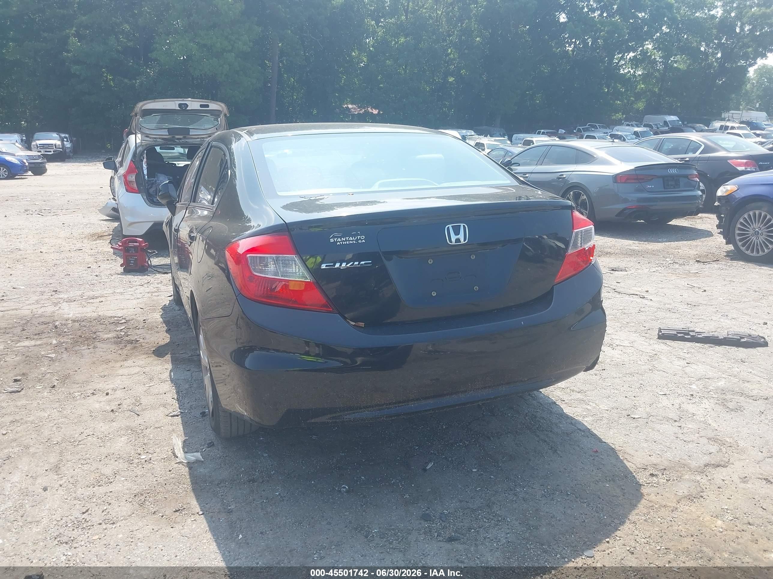 2012 Honda Civic Lx Черный vin: 19XFB2F50CE093178