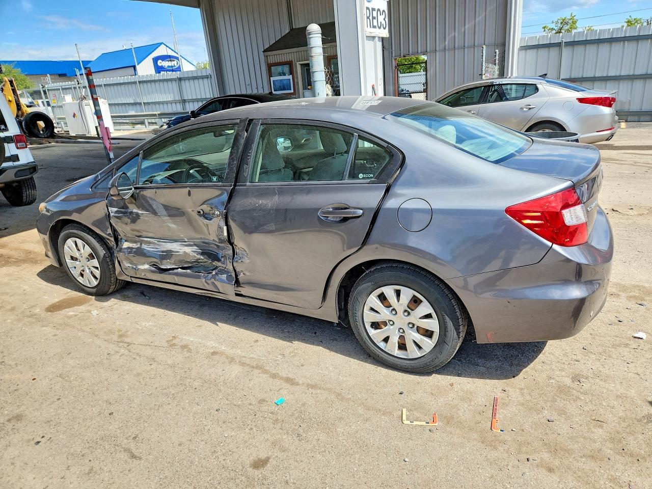 2012 Honda Civic Lx Gray vin: 19XFB2F50CE106690